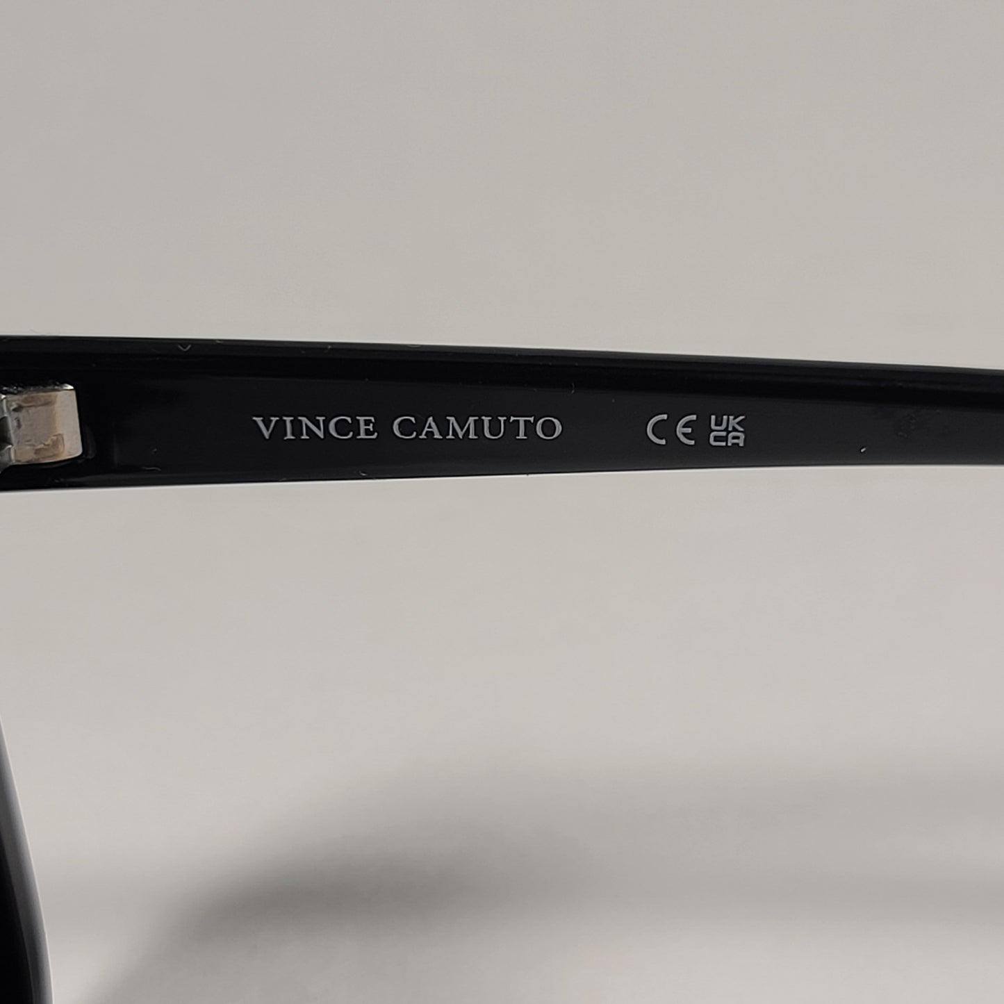 Vince Camuto VC907 OX Rimless Cat Eye Sunglasses Shiny Black Gray Mirror Flash Lens - Sunglasses