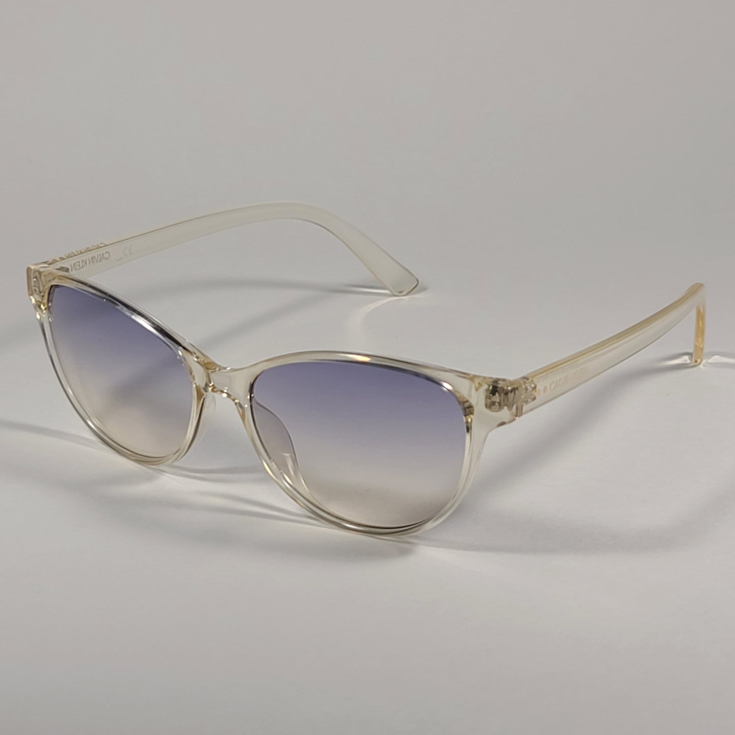 Calvin Klein Cat Eye Sunglasses CK20517S 740 Crystal Frame Light Violet Gradient Lens - Sunglasses