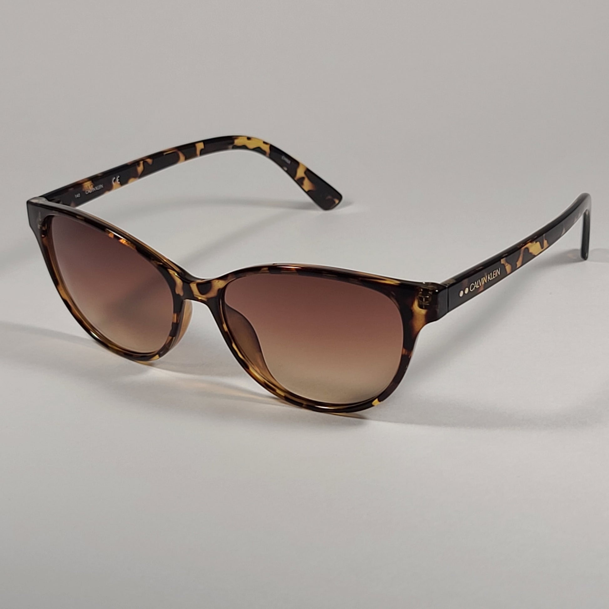 Calvin Klein Cat Eye Sunglasses CK20517S 235 Brown Tortoise Frame Brown Gradient Lens - Sunglasses