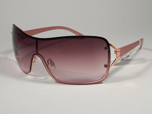 Vince Camuto VC1000 RGDRS Rimless Shield Sunglasses Rose Gold Frame Rose Gradient Lens - Sunglasses