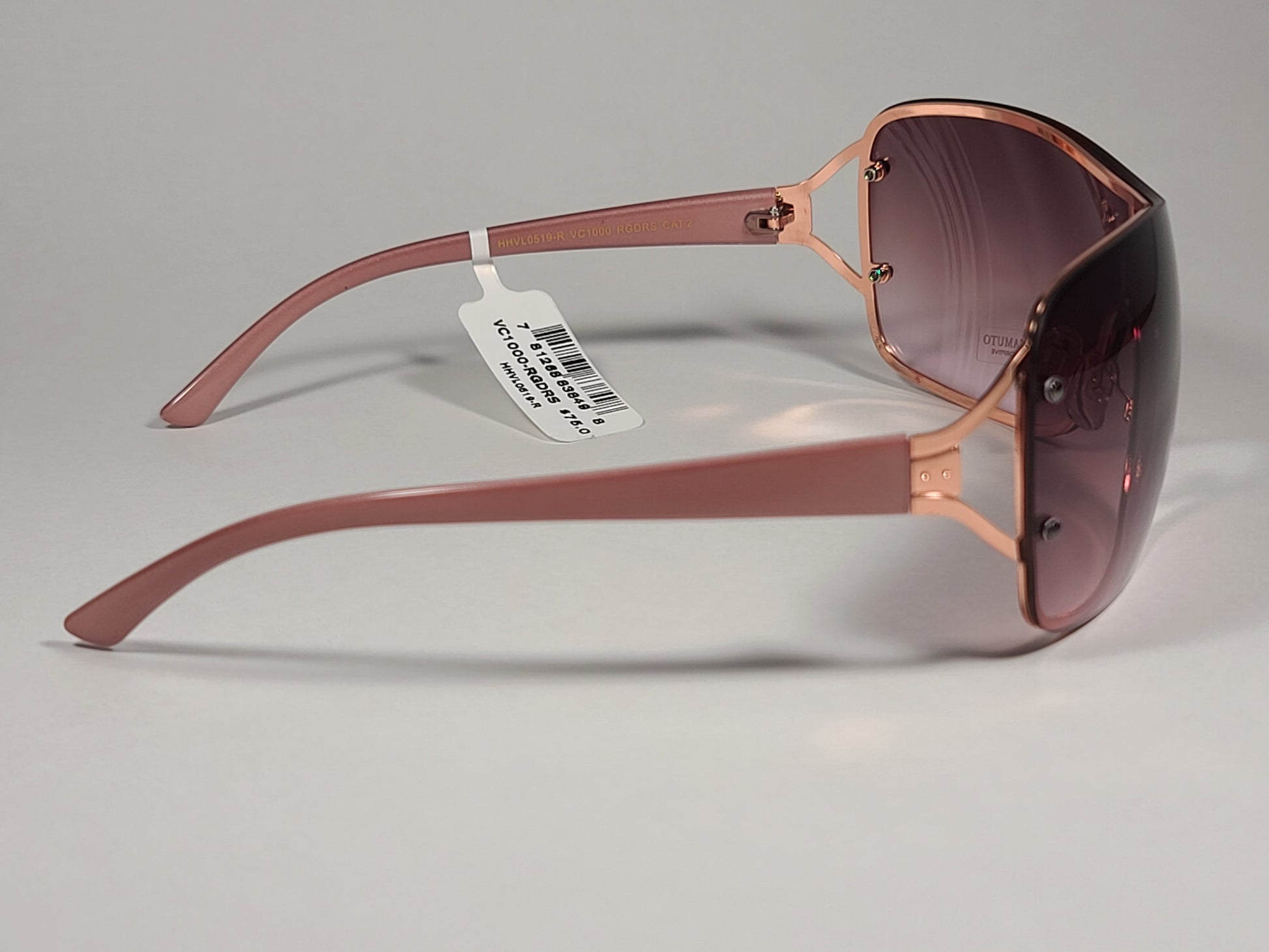 Vince Camuto VC1000 RGDRS Rimless Shield Sunglasses Rose Gold Frame Rose Gradient Lens - Sunglasses