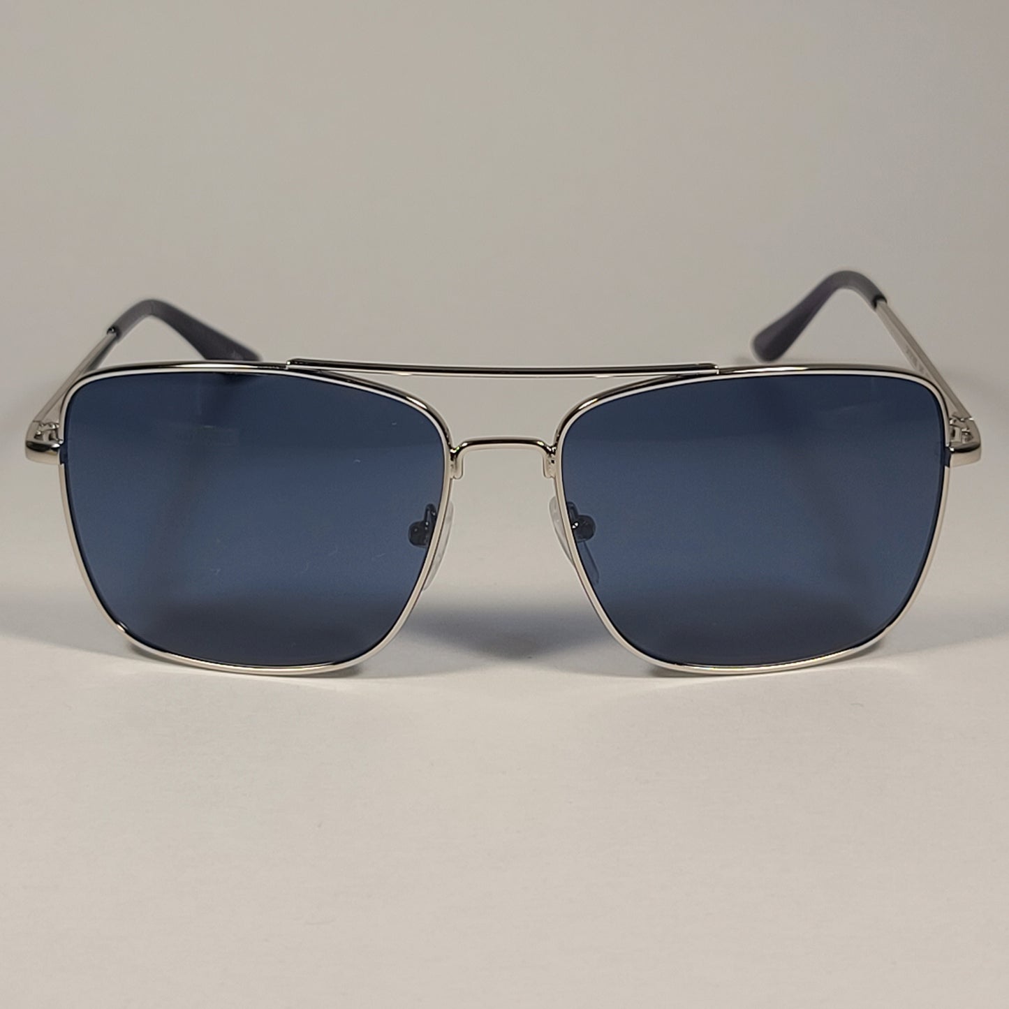 Calvin Klein Navigator Sunglasses CK19136S 045 Silver Frame Blue Lens - Sunglasses