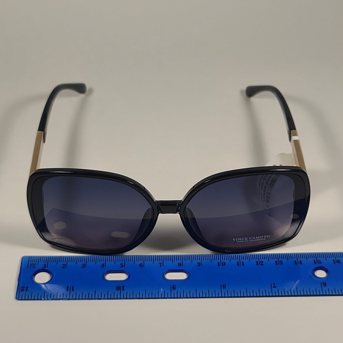 Vince Camuto VC1002 OX Butterfly Sunglasses Black Gold Frame Blue Gradient Lens - Sunglasses