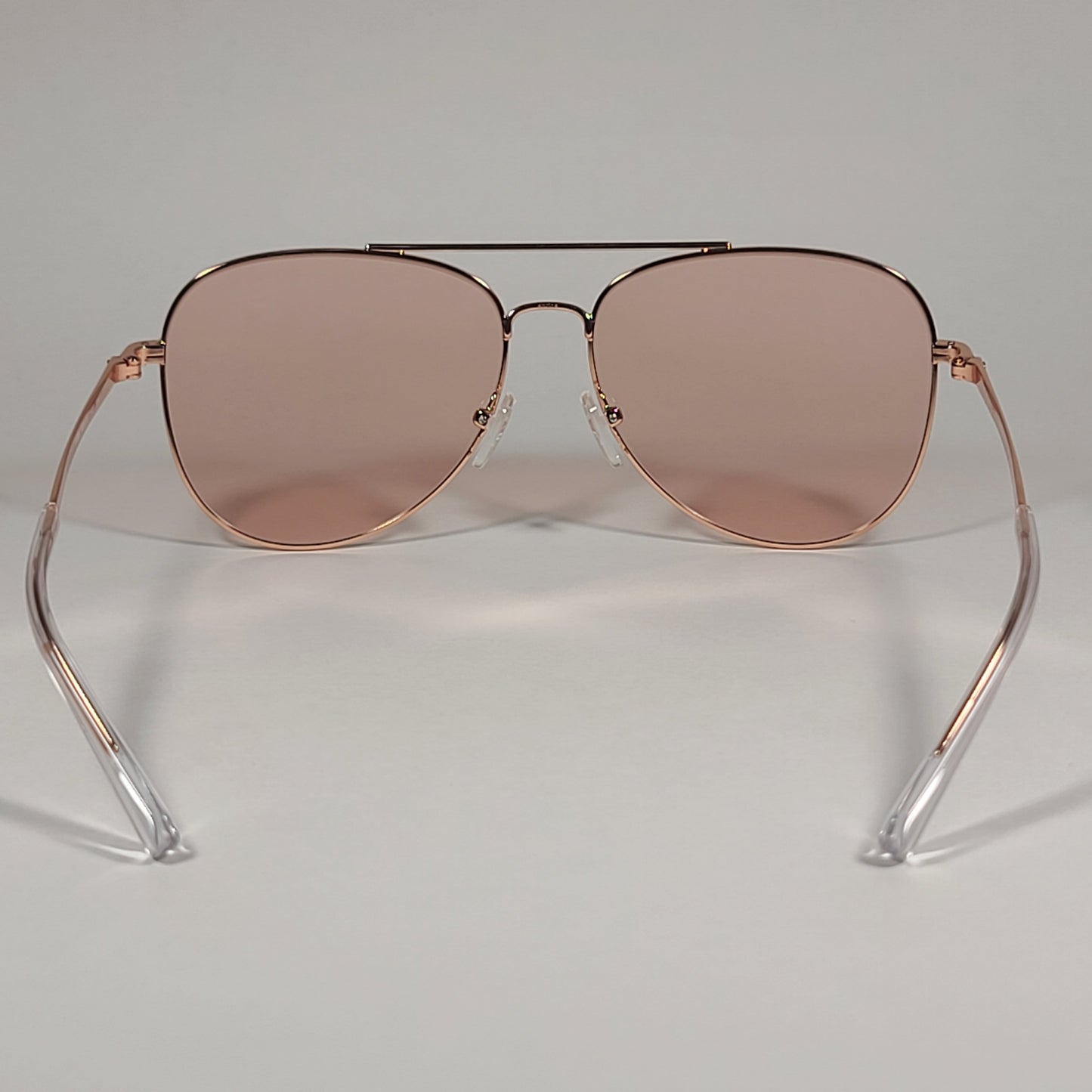 Michael Kors San Diego Aviator Sunglasses Rose Gold Frame Pink Lens MK 1045 11085 - Sunglasses