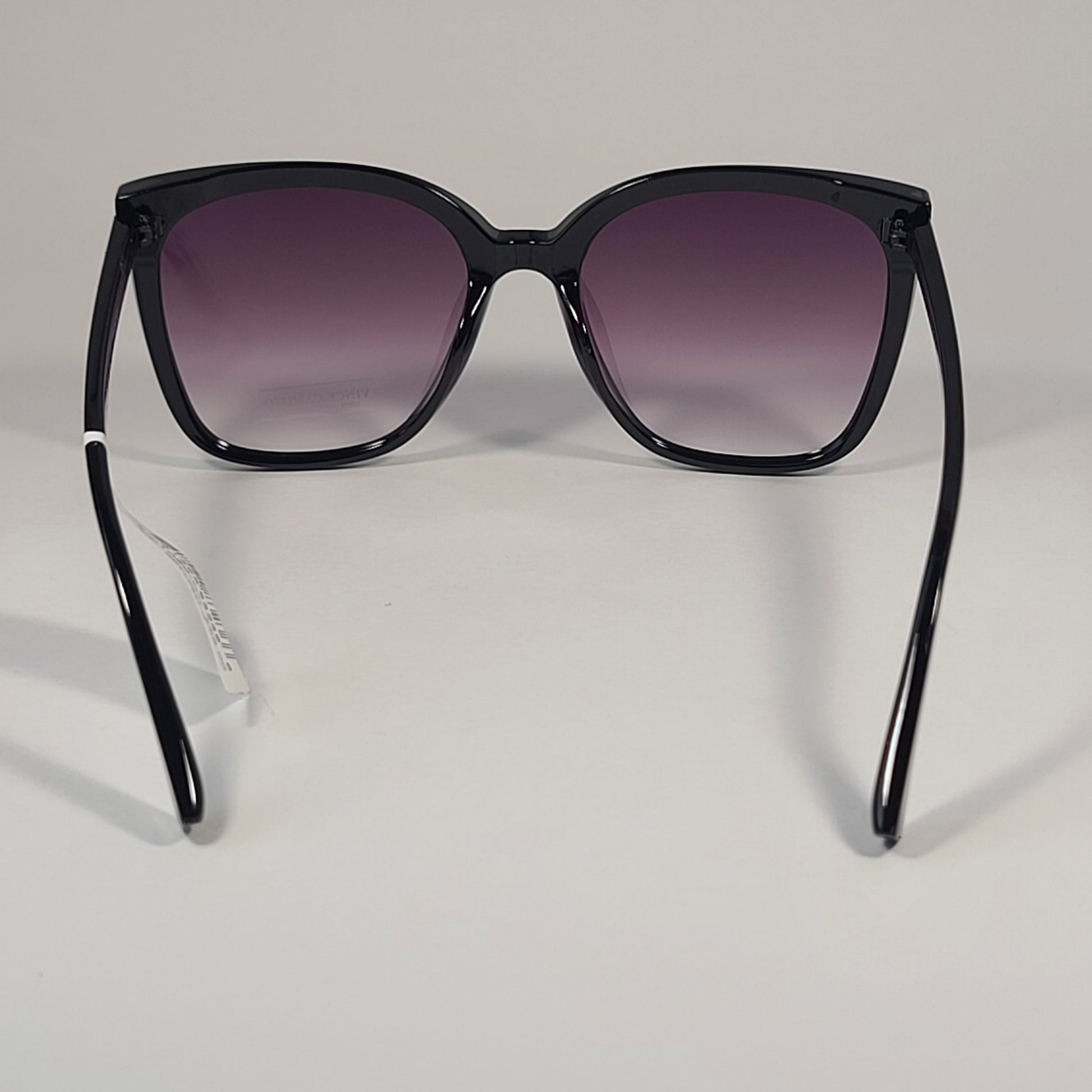 Vince Camuto VC1020 OX Oversize Cat Eye Sunglasses Shiny Black Smoke Gradient Lens - Sunglasses