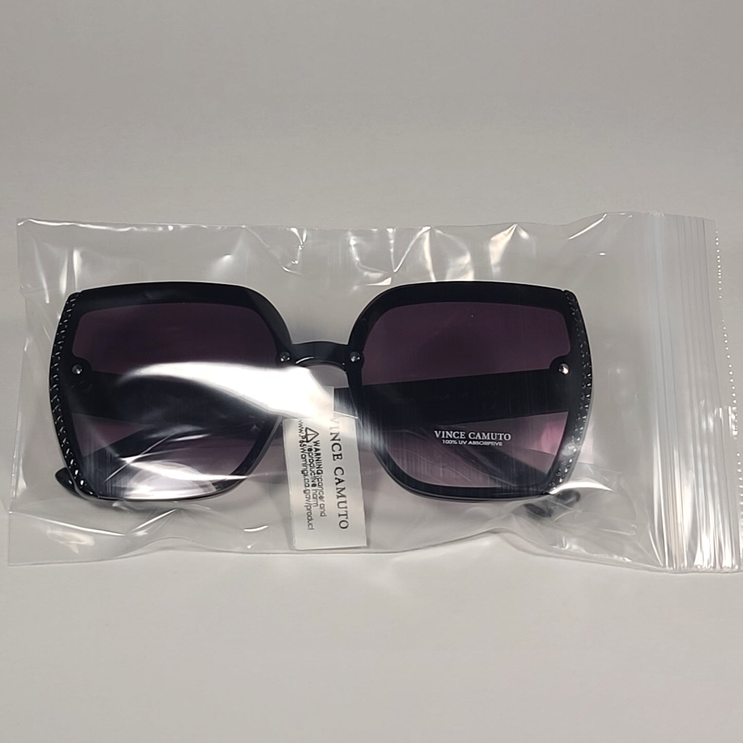 Vince Camuto VC1064 OX Oversize Butterfly Sunglasses Black Frame Smoke Gradient Lens - Sunglasses