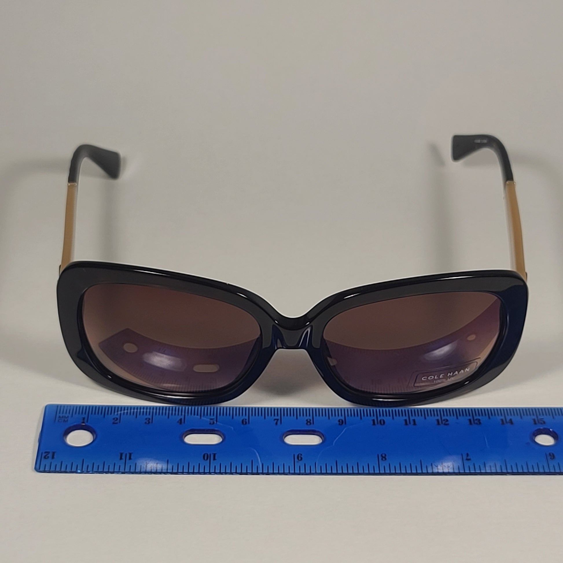 Cole Haan CH7003 237 DARK TORTOISE Oval Sunglasses Dark Tortoise Frame Brown Gradient Lens - Sunglasses
