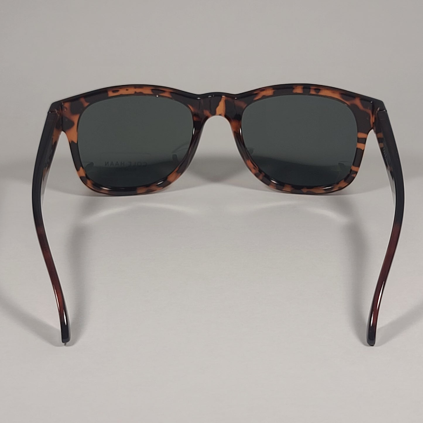 Cole Haan CH8000 215 TORTOISE Polarized Square Sunglasses Brown Tortoise Frame Green Lens - Sunglasses