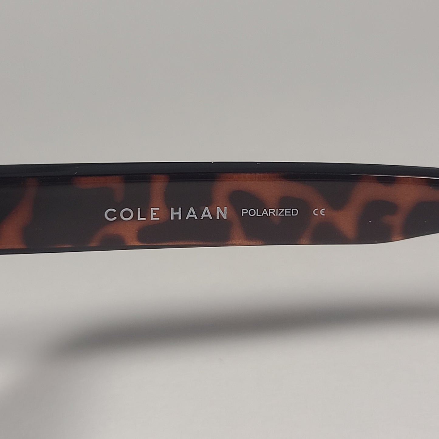 Cole Haan CH8000 215 TORTOISE Polarized Square Sunglasses Brown Tortoise Frame Green Lens - Sunglasses