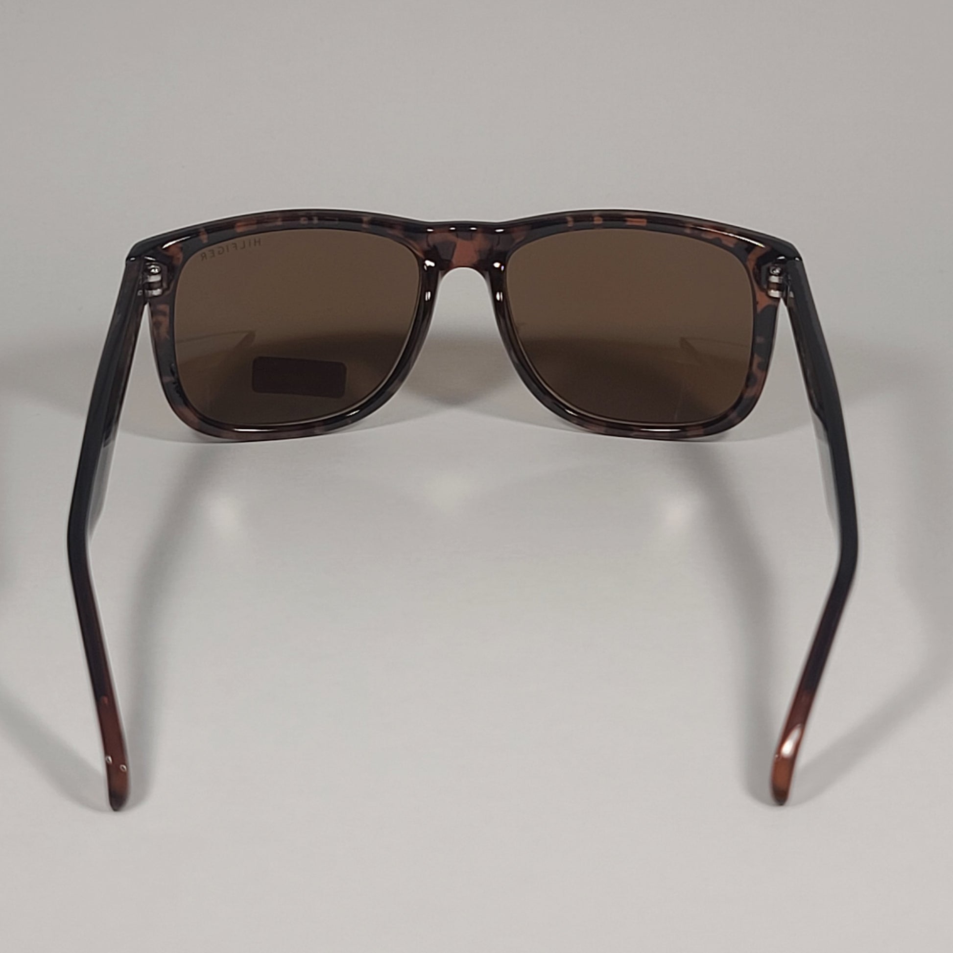 Tommy Hilfiger Elimp Rectangle Sunglasses Brown Tortoise Frame Brown Lens ELIMP OM563 - Sunglasses