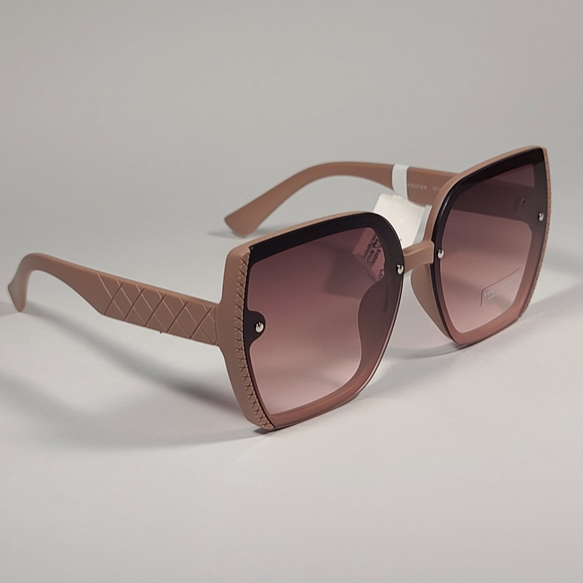 Vince Camuto VC1064 ND Oversize Butterfly Sunglasses Nude Frame Brown Gradient Lens - Sunglasses
