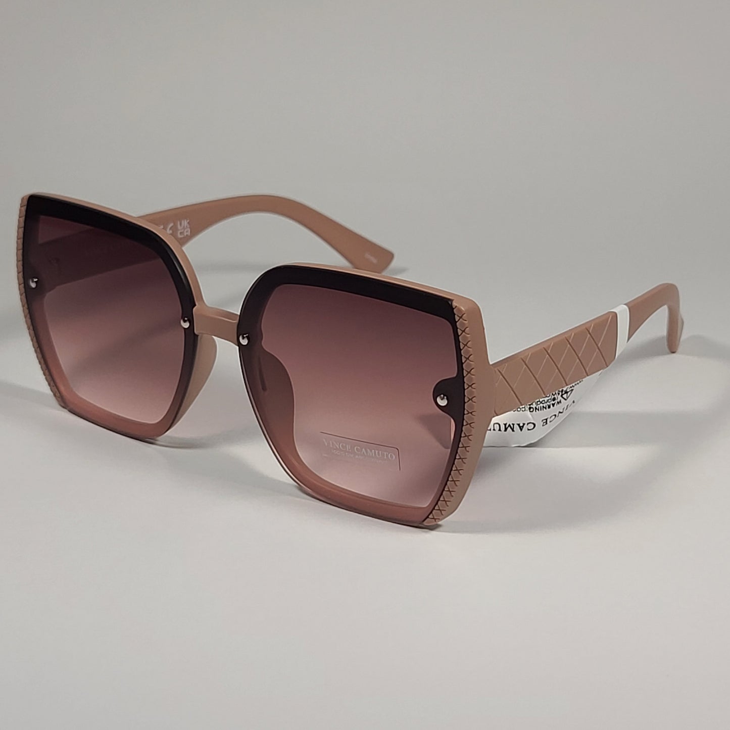 Vince Camuto VC1064 ND Oversize Butterfly Sunglasses Nude Frame Brown Gradient Lens - Sunglasses
