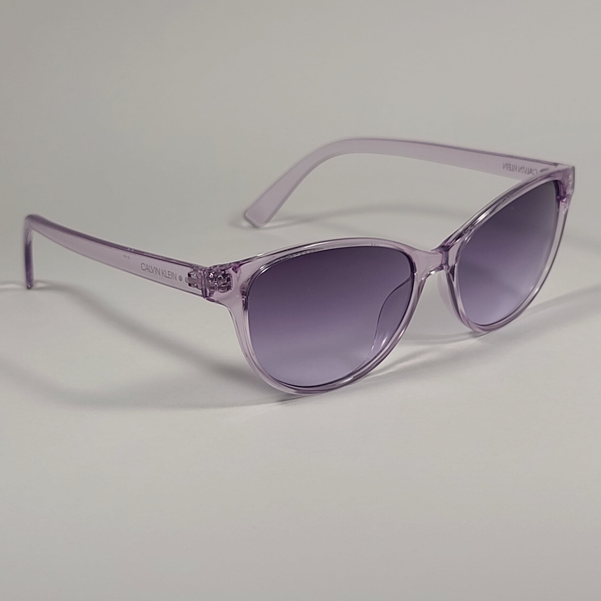 Calvin Klein Cat Eye Sunglasses CK20517S 551 Crystal Lilac Frame Purple Gradient Lens - Sunglasses