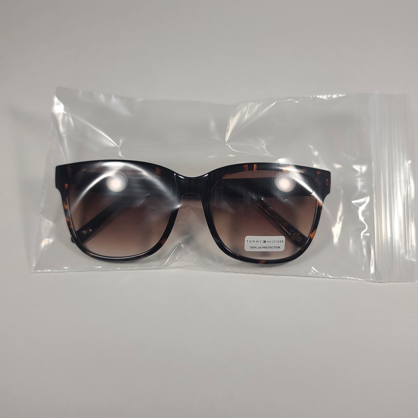 Tommy Hilfiger Lilly Square Sunglasses Brown Tortoise Frame Brown Gradient Lens LILLY WP OL481 - Sunglasses