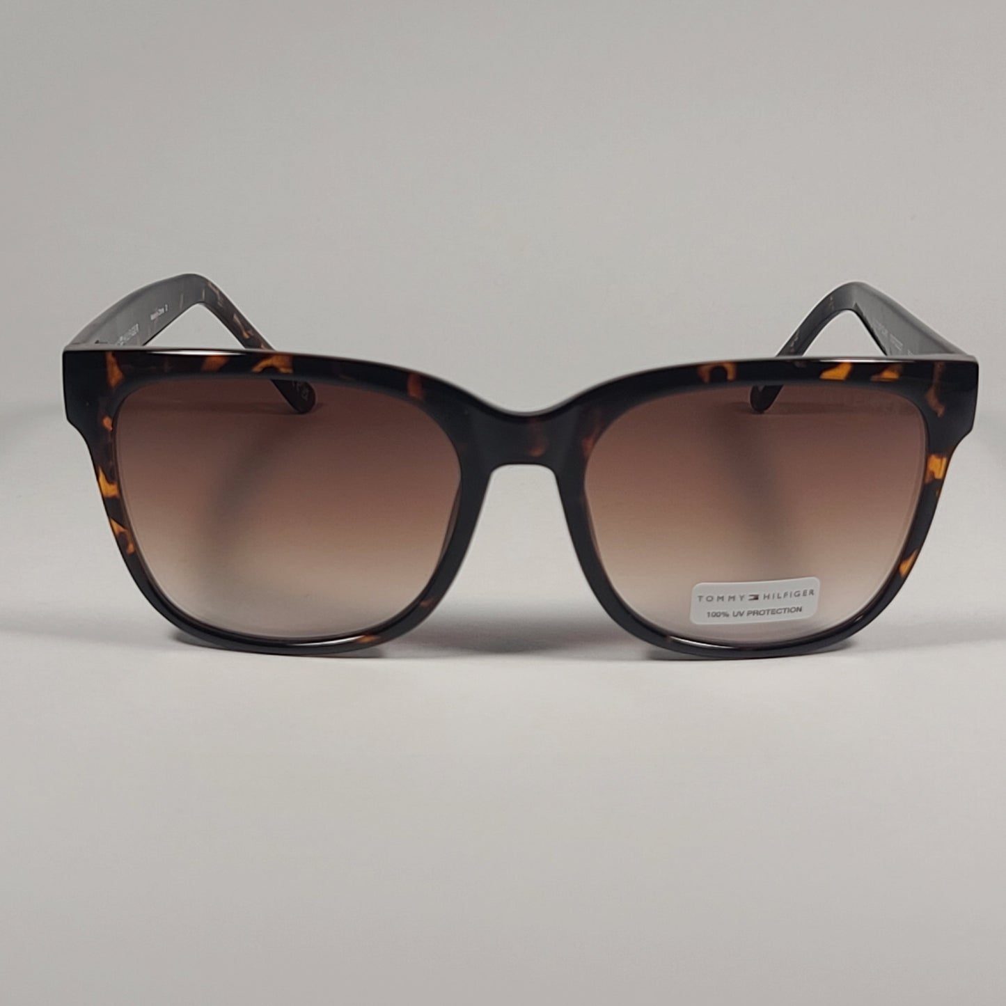 Tommy Hilfiger Lilly Square Sunglasses Brown Tortoise Frame Brown Gradient Lens LILLY WP OL481 - Sunglasses