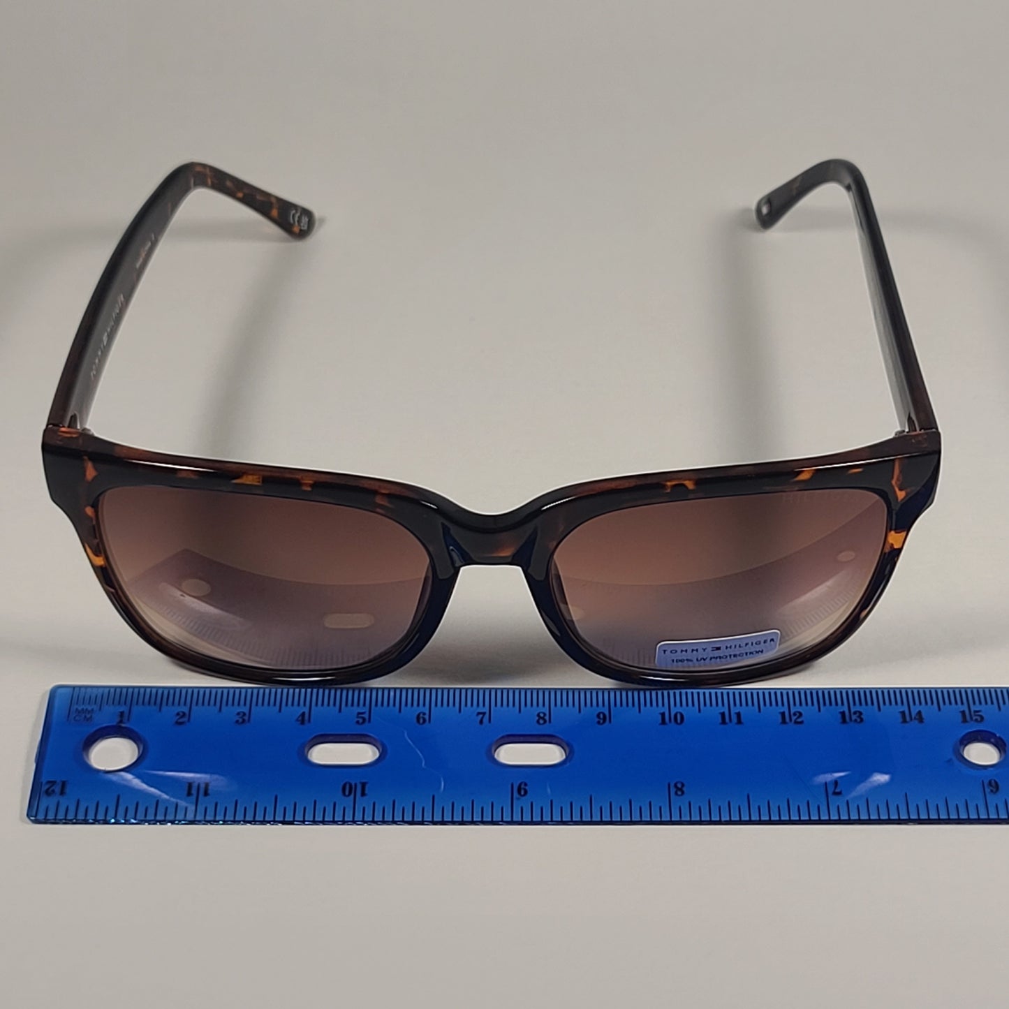 Tommy Hilfiger Lilly Square Sunglasses Brown Tortoise Frame Brown Gradient Lens LILLY WP OL481 - Sunglasses