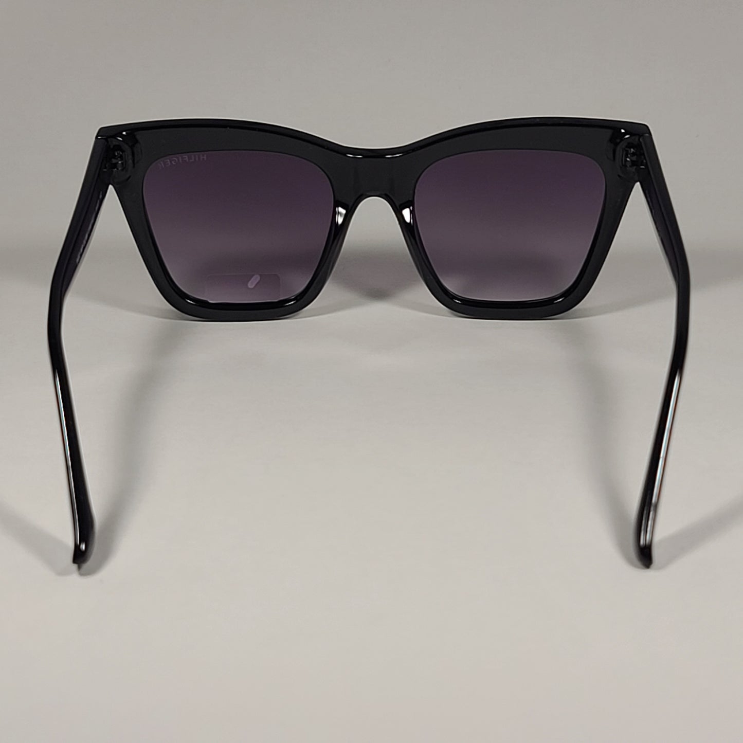 Tommy Hilfiger Inez Sunglasses Shiny Black Frame Smoke Gradient Lens - Sunglasses