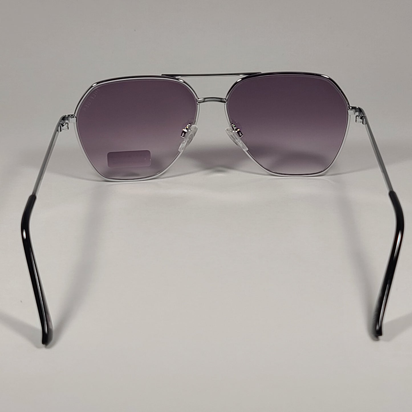 Tommy Hilfiger Noah Pentagon Pilot Sunglasses Silver Metal Smoke Gradient Lens NOAH WM OL568 - Sunglasses