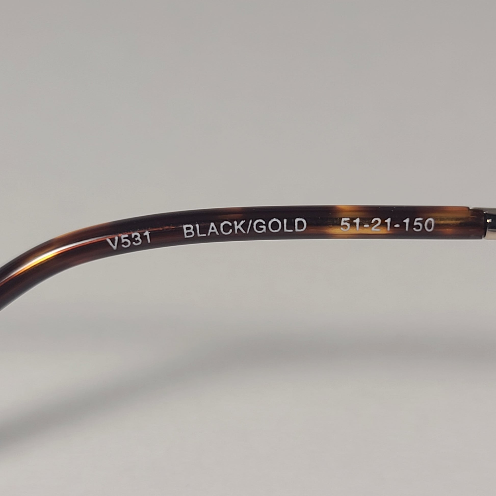 John Varvatos Men’s Sunglasses V531 Black Gold Frame / Two Tone Gold Clear Lens - Sunglasses