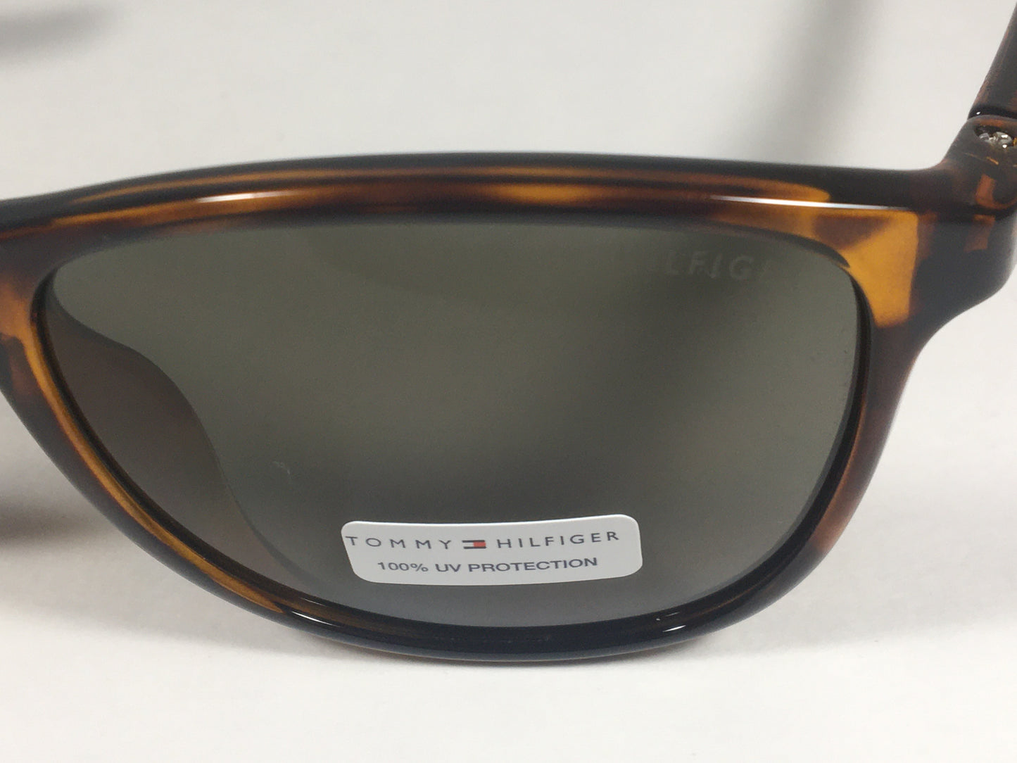 Tommy Hilfiger Duke Sport Sunglasses Brown Tortoise Frame Green Lens Duke MP OM481 - Sunglasses