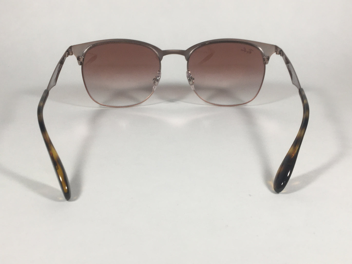 Ray-Ban Clubmaster Sunglasses Copper Havana Frame Red Gradient Lens RB3538 9074/V0 - Sunglasses