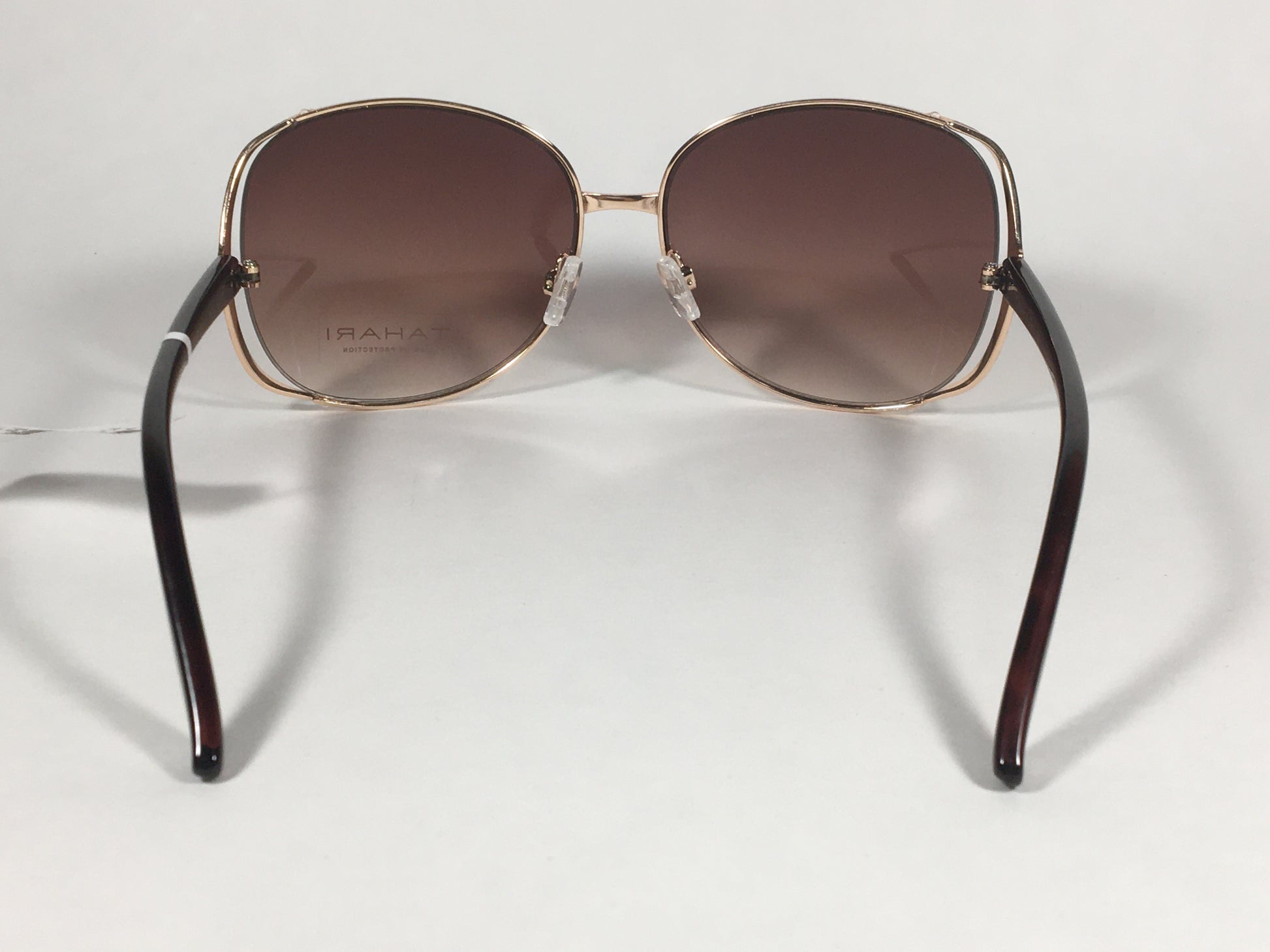 Tahari Oversized Sunglasses Gold And Brown Tortoise Frame Brown Gradient Lens TH751 GLDTS - Sunglasses