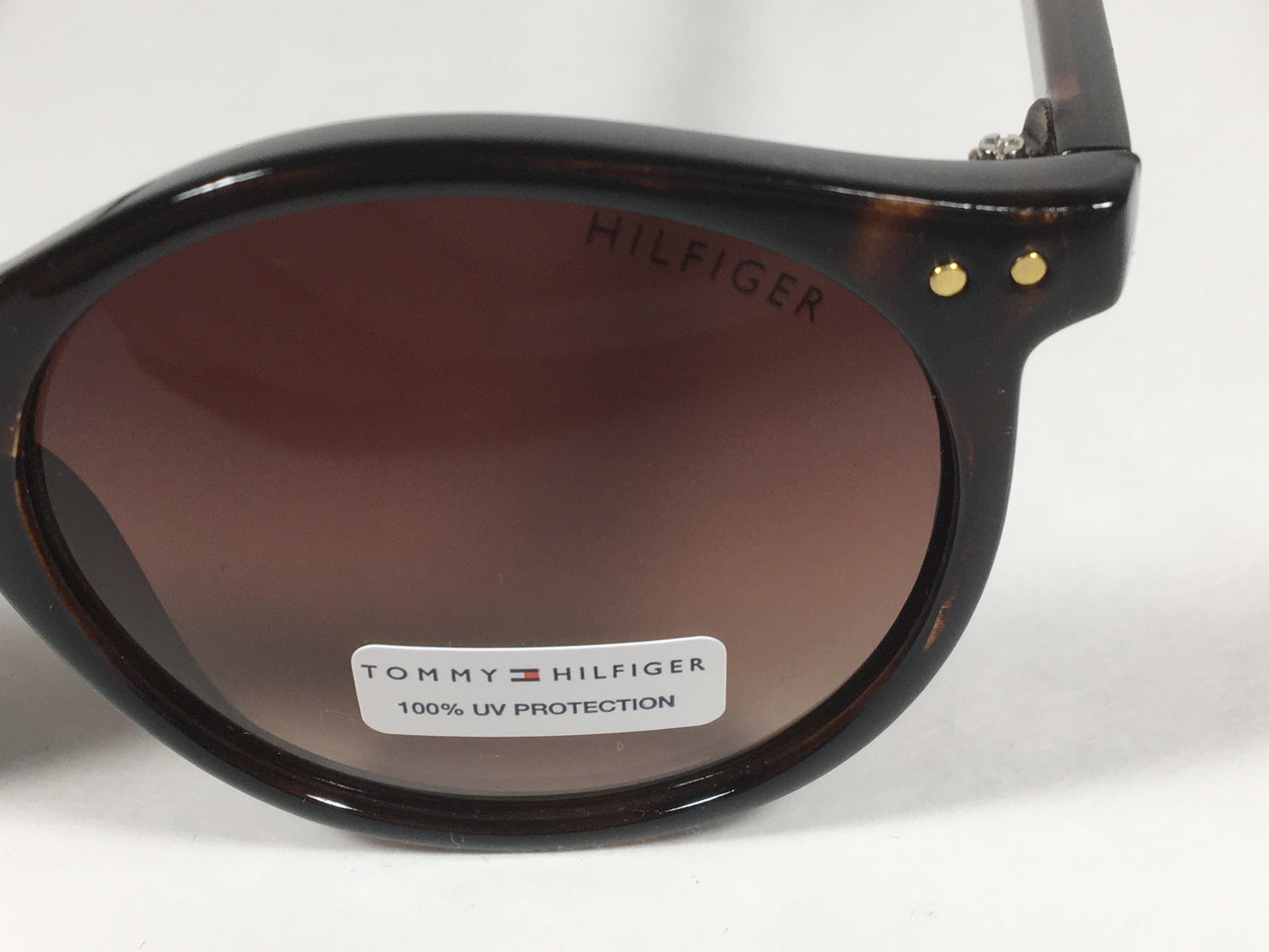 Tommy Hilfiger Stormi Round Keyhole Sunglasses Brown Tortoise Frame Brown Gradient Lens STORMI WP OL471 - Sunglasses