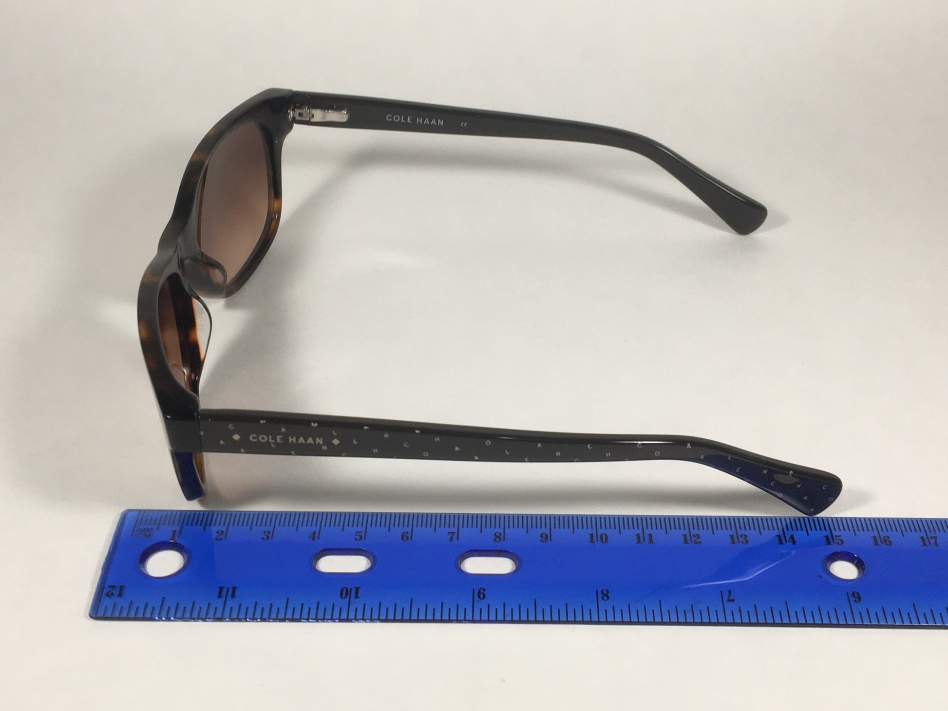 Cole Haan Designer Sunglasses Brown Tortoise Brown Gradient Lens CH7011 240 SOFT TORTOISE - Sunglasses