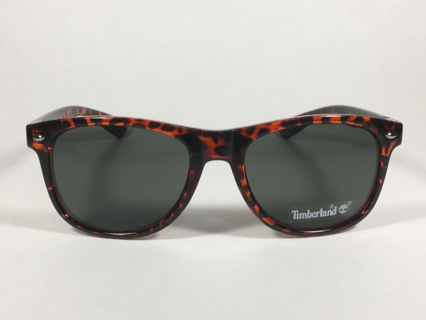 Timberland Square Sunglasses Dark Brown Tortoise Frame Green Lens TB7154 52N - Sunglasses