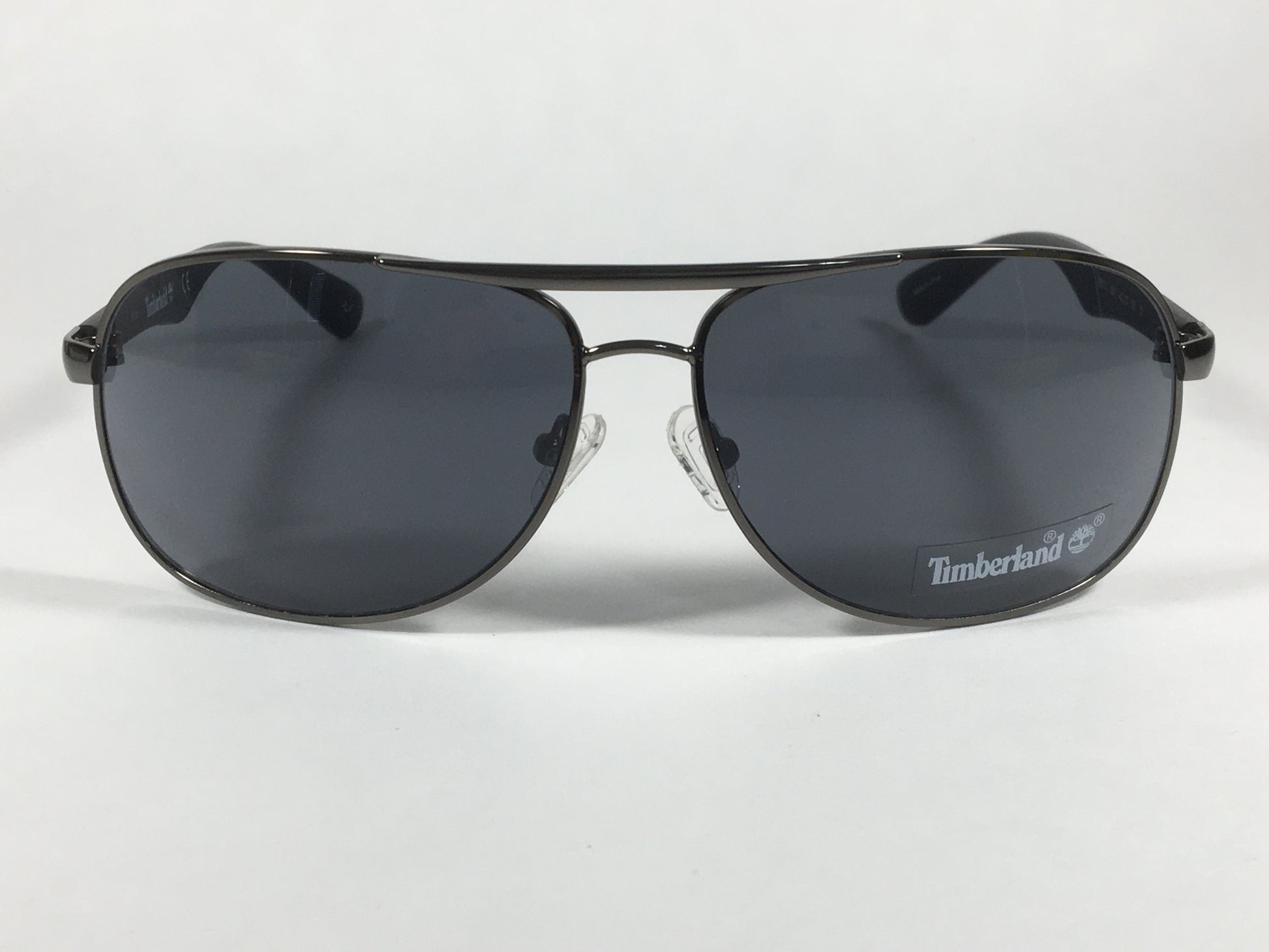 Timberland Aviator Sunglasses Matte Black And Gunmetal Frame Gray Lens TB7151 08A - Sunglasses