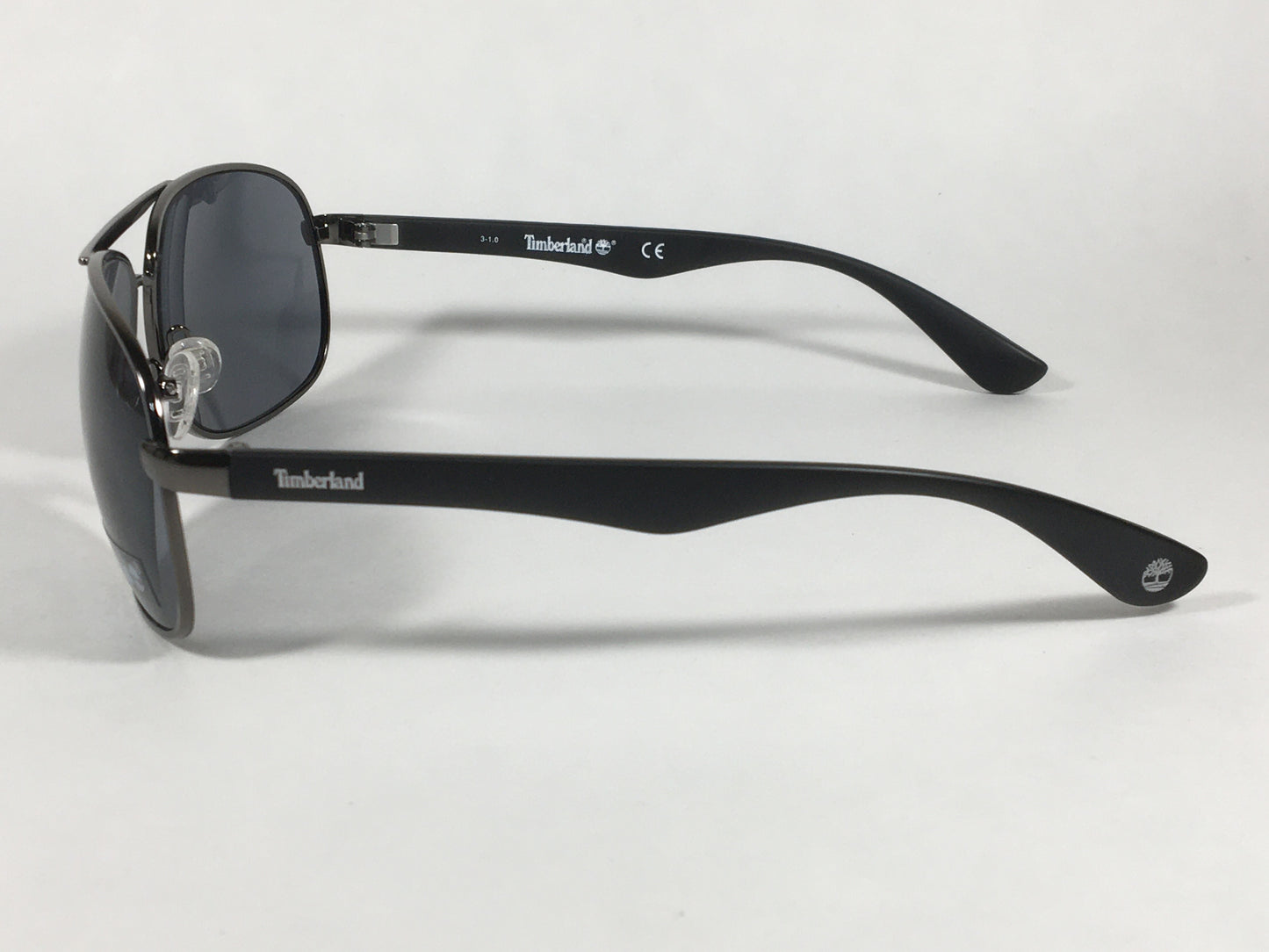 Timberland Aviator Sunglasses Matte Black And Gunmetal Frame Gray Lens TB7151 08A - Sunglasses