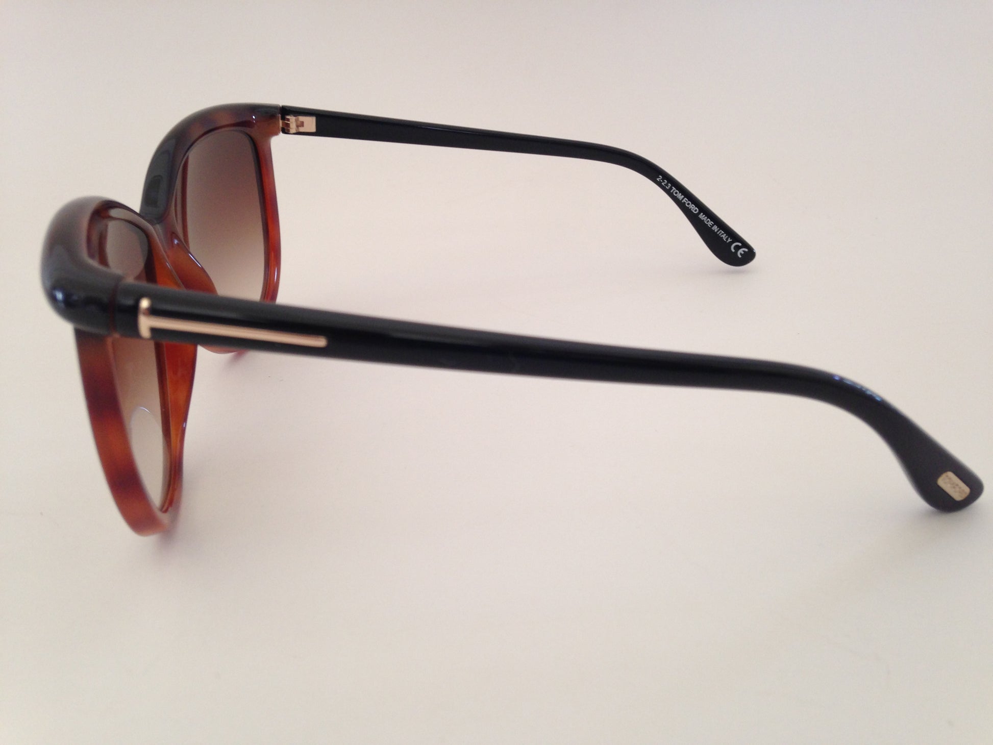 Tom Ford Josephine Sunglasses Oversize Soft Round Black Brown Frame Brown Tea Gradient Lens Tf296 05F - Sunglasses