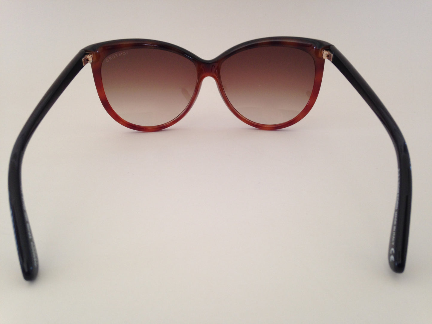 Tom Ford Josephine Sunglasses Oversize Soft Round Black Brown Frame Brown Tea Gradient Lens Tf296 05F - Sunglasses