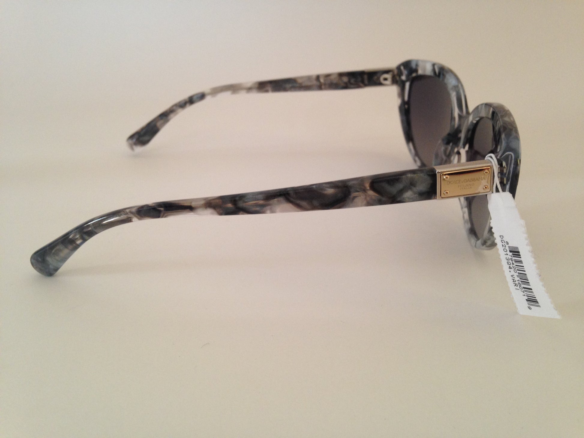 Dolce Gabbana Cat Eye Sunglasses Dg4194 2732/t3 Polarized Gradient Gray Marble Womens - Sunglasses