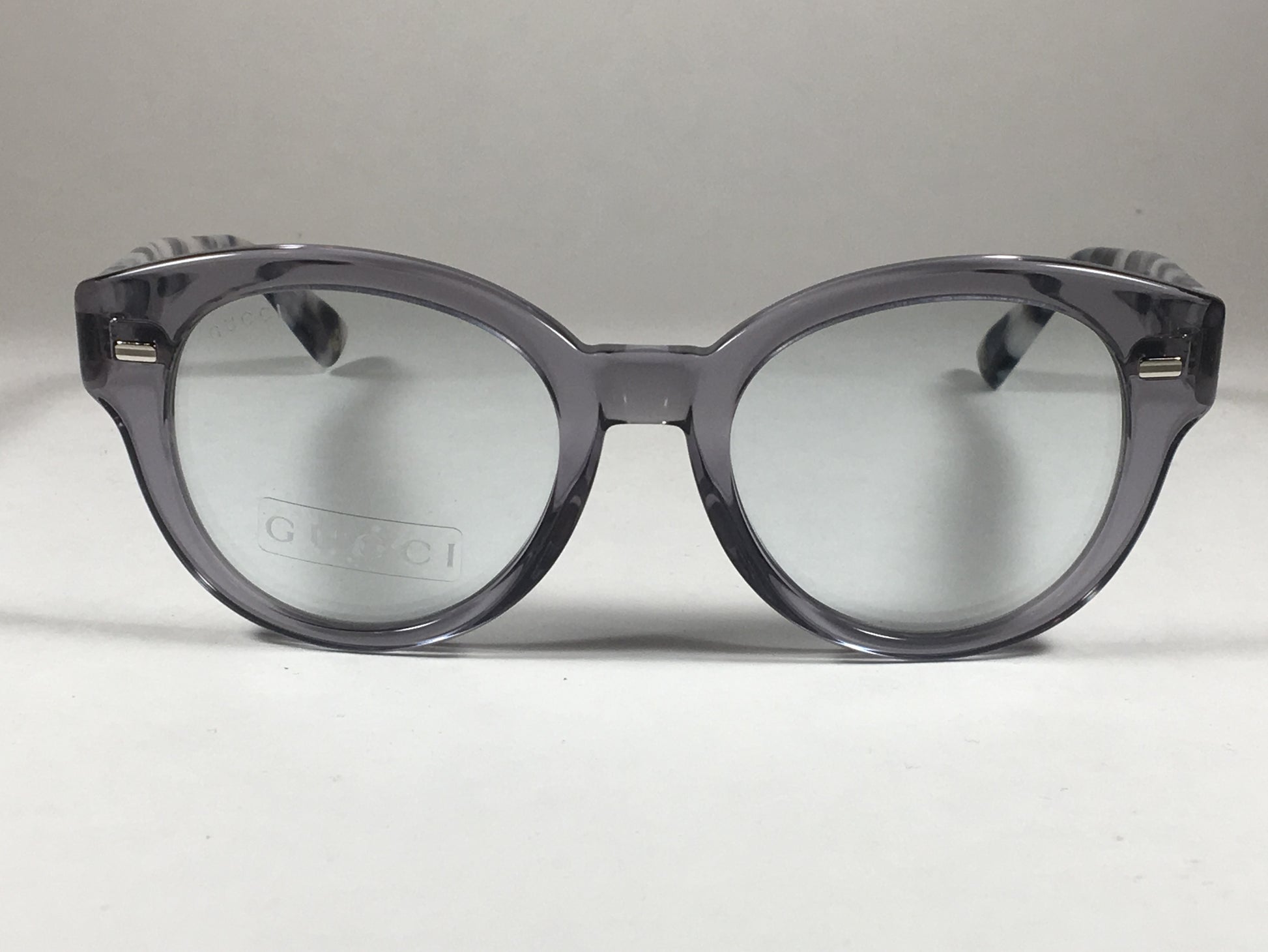Gucci Sunglasses Rounded Clear Gray Lens Gray Havana Color Marble Frame Gg3745/s Kna97 - Sunglasses