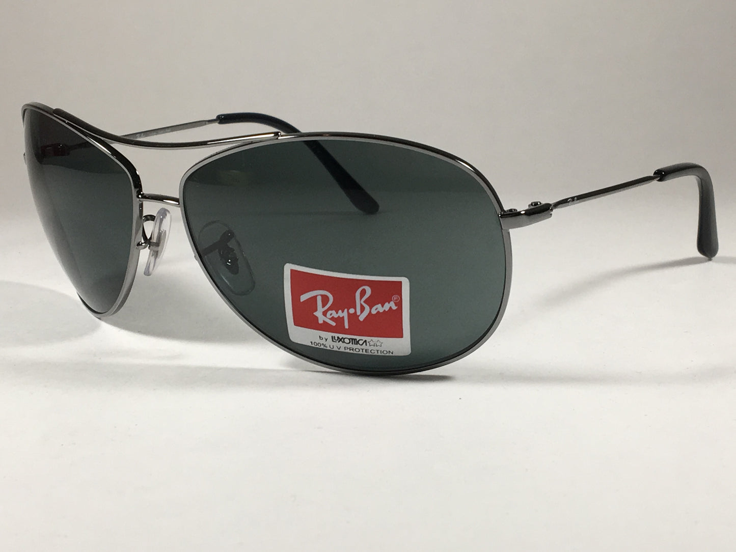 Ray-Ban Aviator Pilot Sunglasses Gunmetal Frame Gray Green Classic Lens Rb3454L 004/71 - Sunglasses