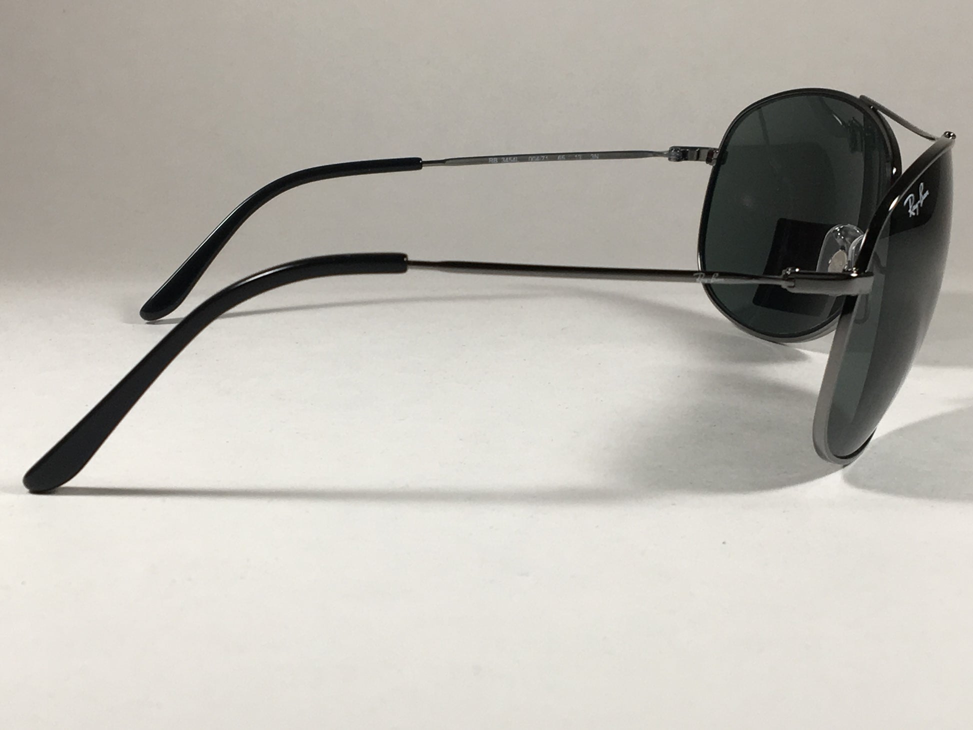 Ray-Ban Aviator Pilot Sunglasses Gunmetal Frame Gray Green Classic Lens Rb3454L 004/71 - Sunglasses