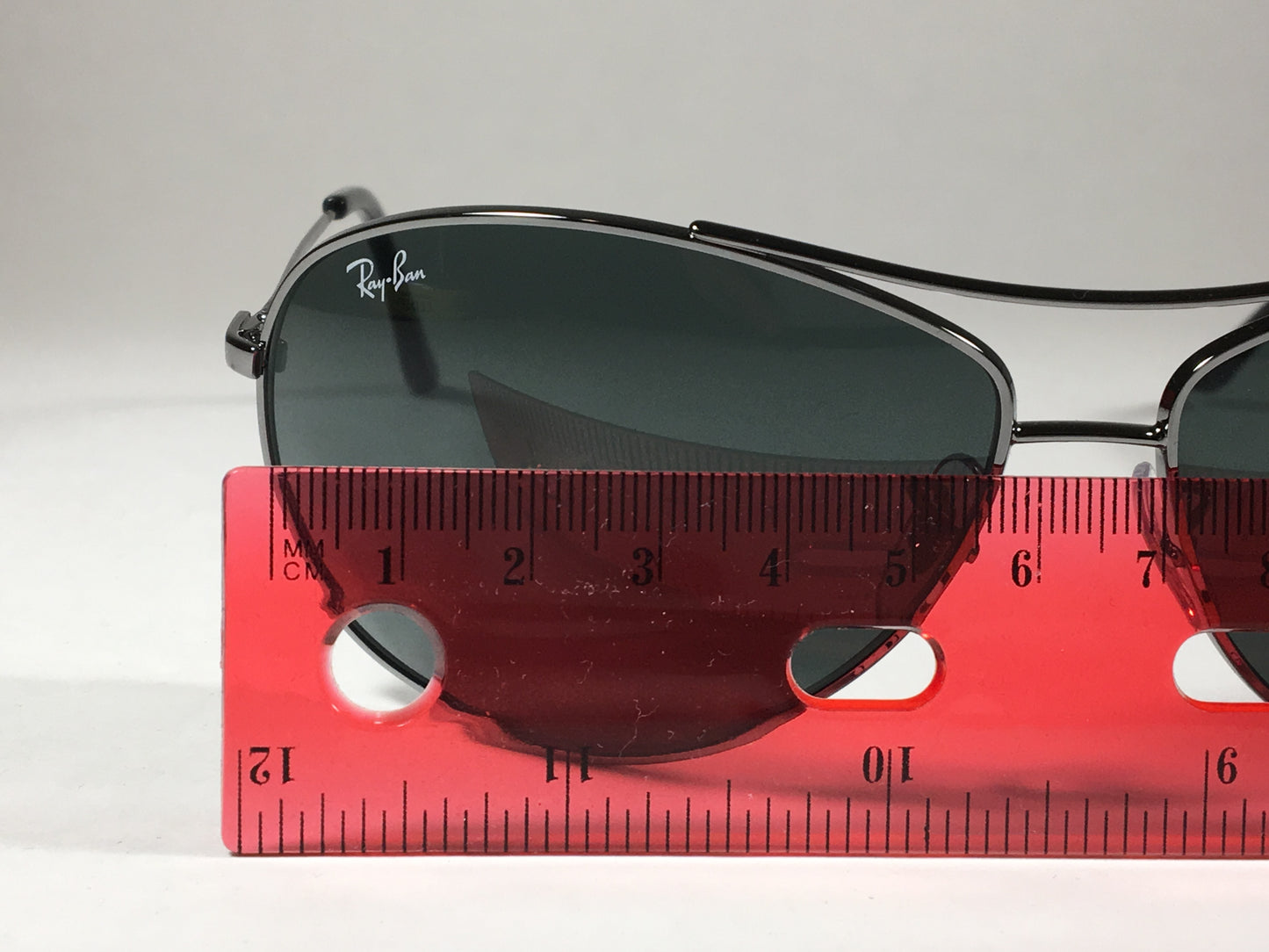 Ray-Ban Aviator Pilot Sunglasses Gunmetal Frame Gray Green Classic Lens Rb3454L 004/71 - Sunglasses