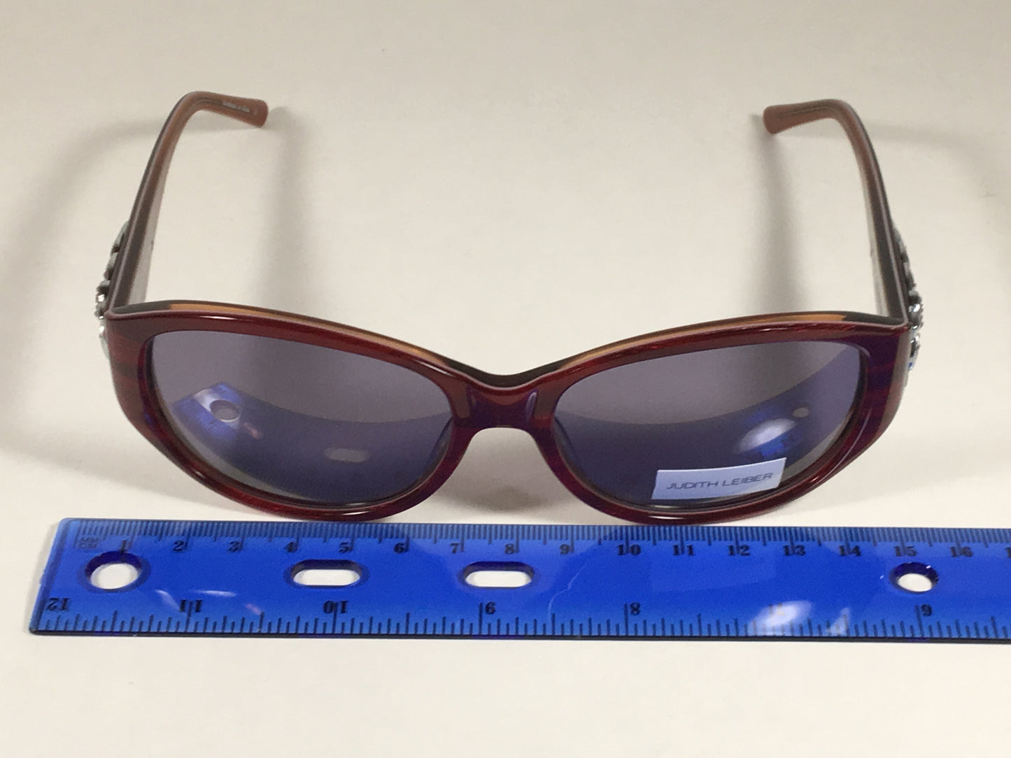 Judith Leiber Handmade Designer Sunglasses Ruby Wood Gray Lens Jl5002 06 - Sunglasses