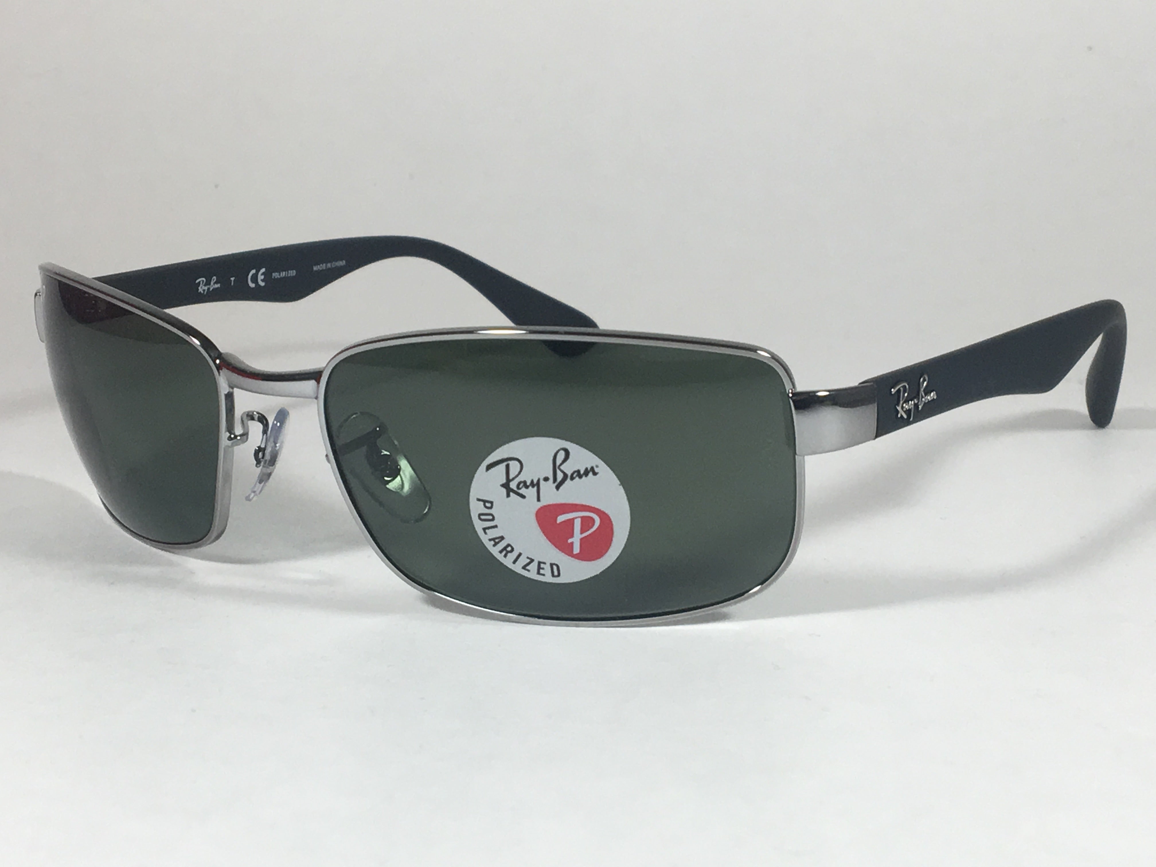 Ray-Ban outlet Model RB3478 Gun Metal Polarized Sunglasses Silver Black