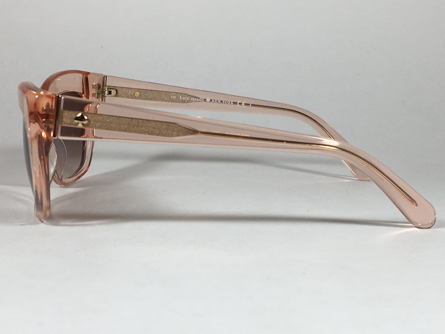 Kate Spade Cat Eye Sunglasses Clear Pink Crystal Flamingo Frame Brown Gradient Lens CRIMSON/S FP6 B1 - Sunglasses