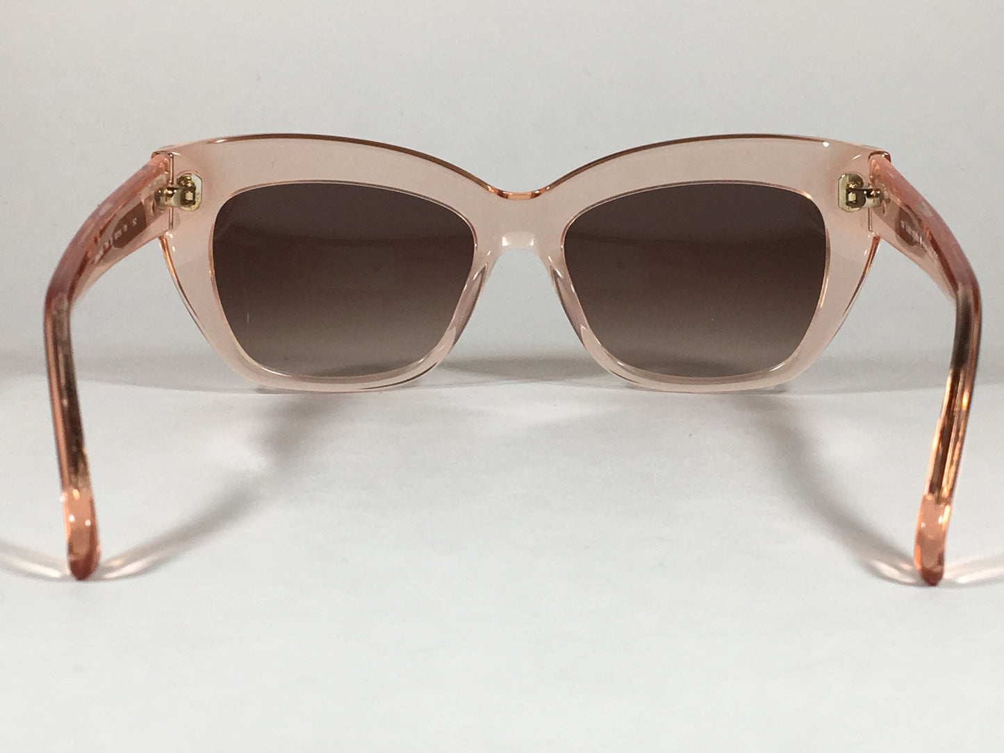 Kate Spade Cat Eye Sunglasses Clear Pink Crystal Flamingo Frame Brown Gradient Lens CRIMSON/S FP6 B1 - Sunglasses