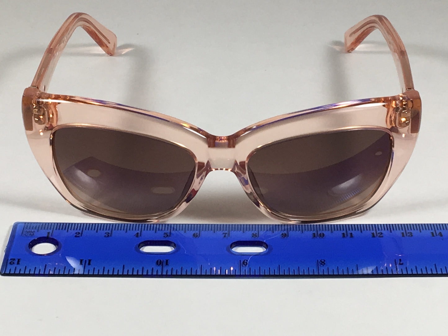 Kate Spade Cat Eye Sunglasses Clear Pink Crystal Flamingo Frame Brown Gradient Lens CRIMSON/S FP6 B1 - Sunglasses