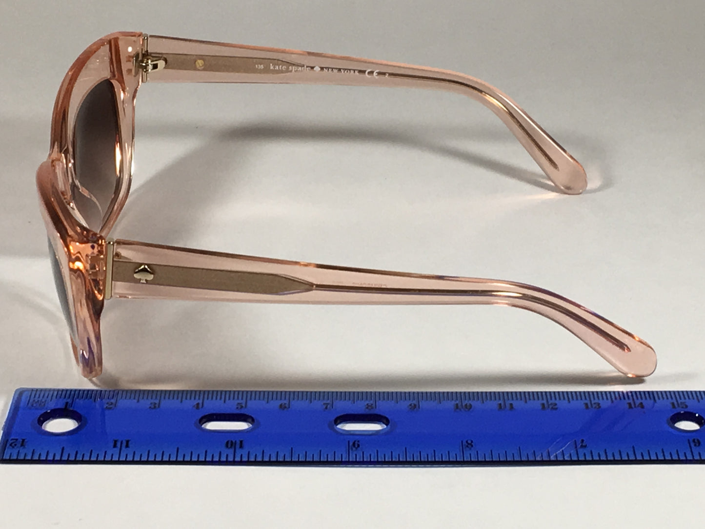 Kate Spade Cat Eye Sunglasses Clear Pink Crystal Flamingo Frame Brown Gradient Lens CRIMSON/S FP6 B1 - Sunglasses