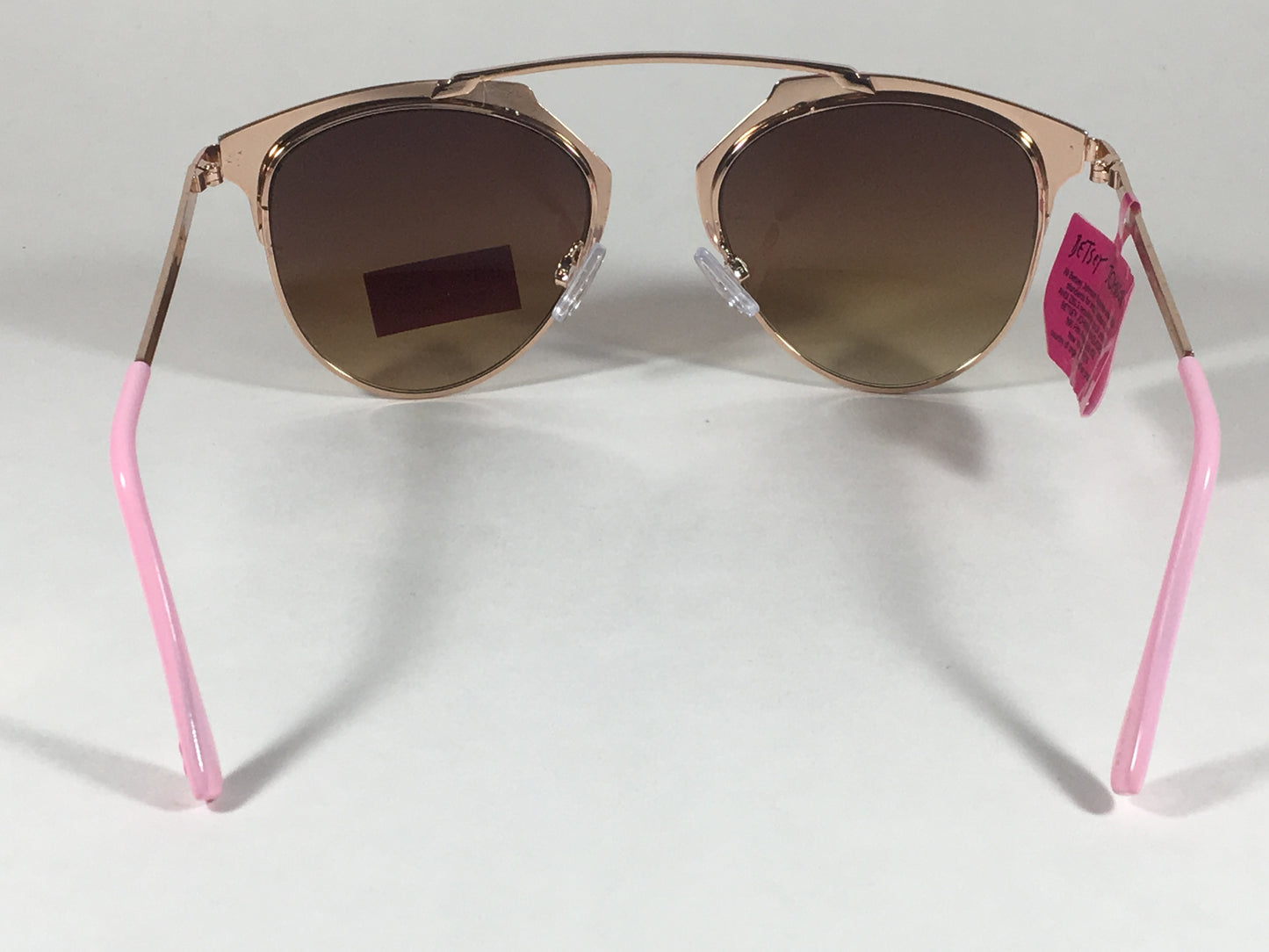 Betsey Johnson Womens Brow Sunglasses Gold Pink Brown Gradient Retro Bj475114 - Sunglasses