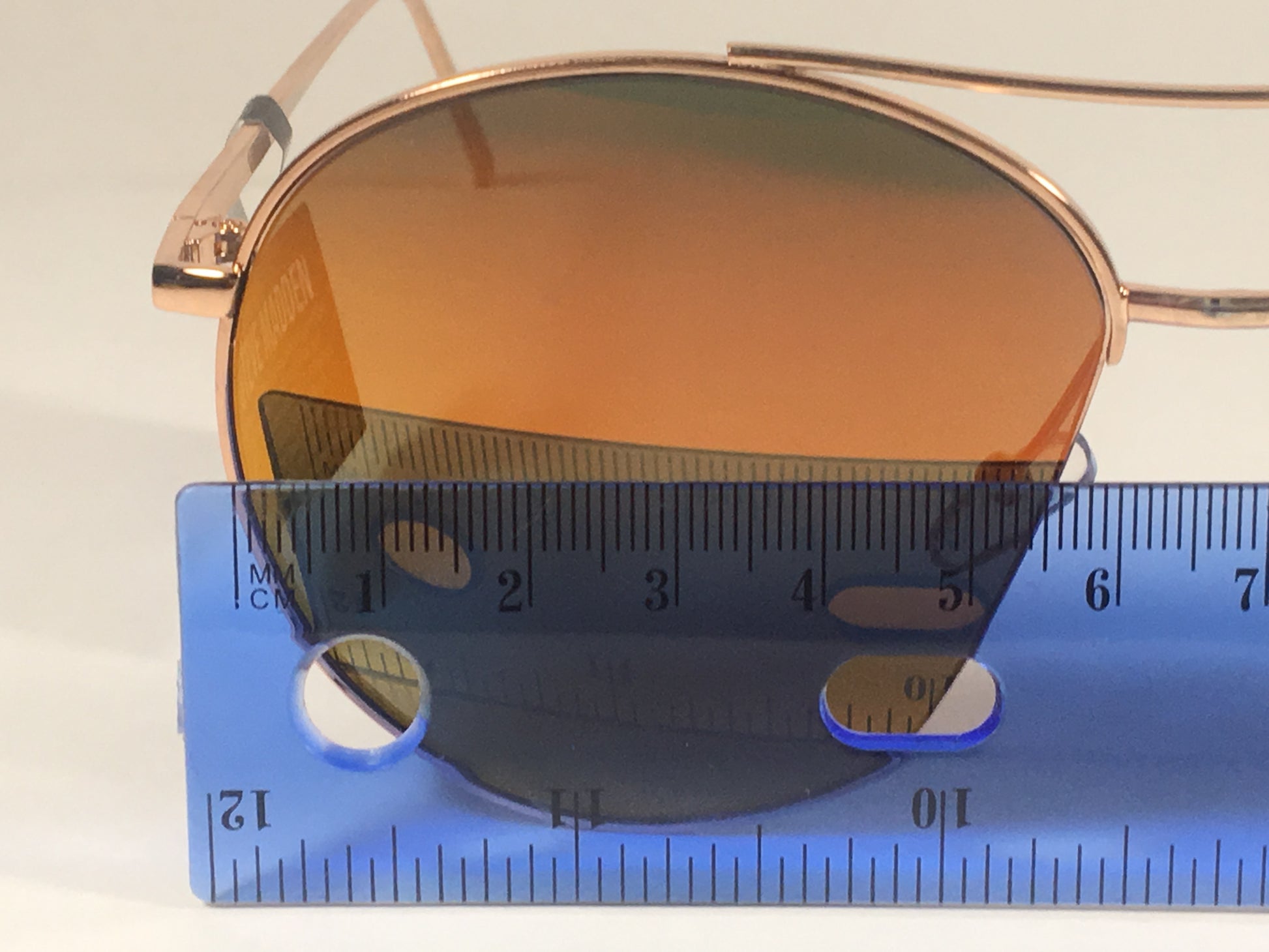 Steve Madden Aviator Pilot Sunglasses Rose Gold Orange Mirror Wedge Slice Sm482107 Rose - Sunglasses