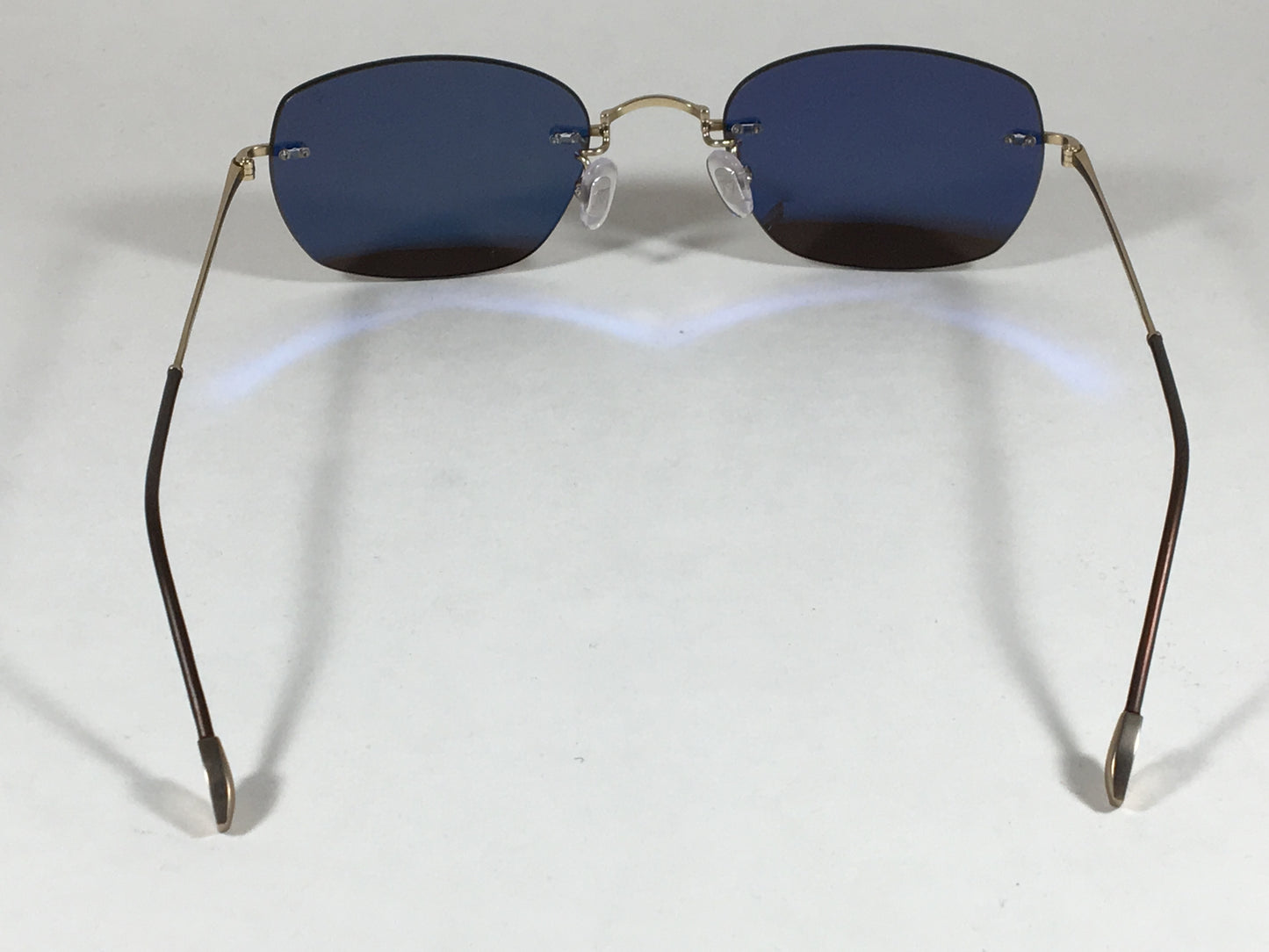 John Varvatos Mens Rimless Sunglasses Jv V793 Artisan Collection Gold Mirror - Sunglasses