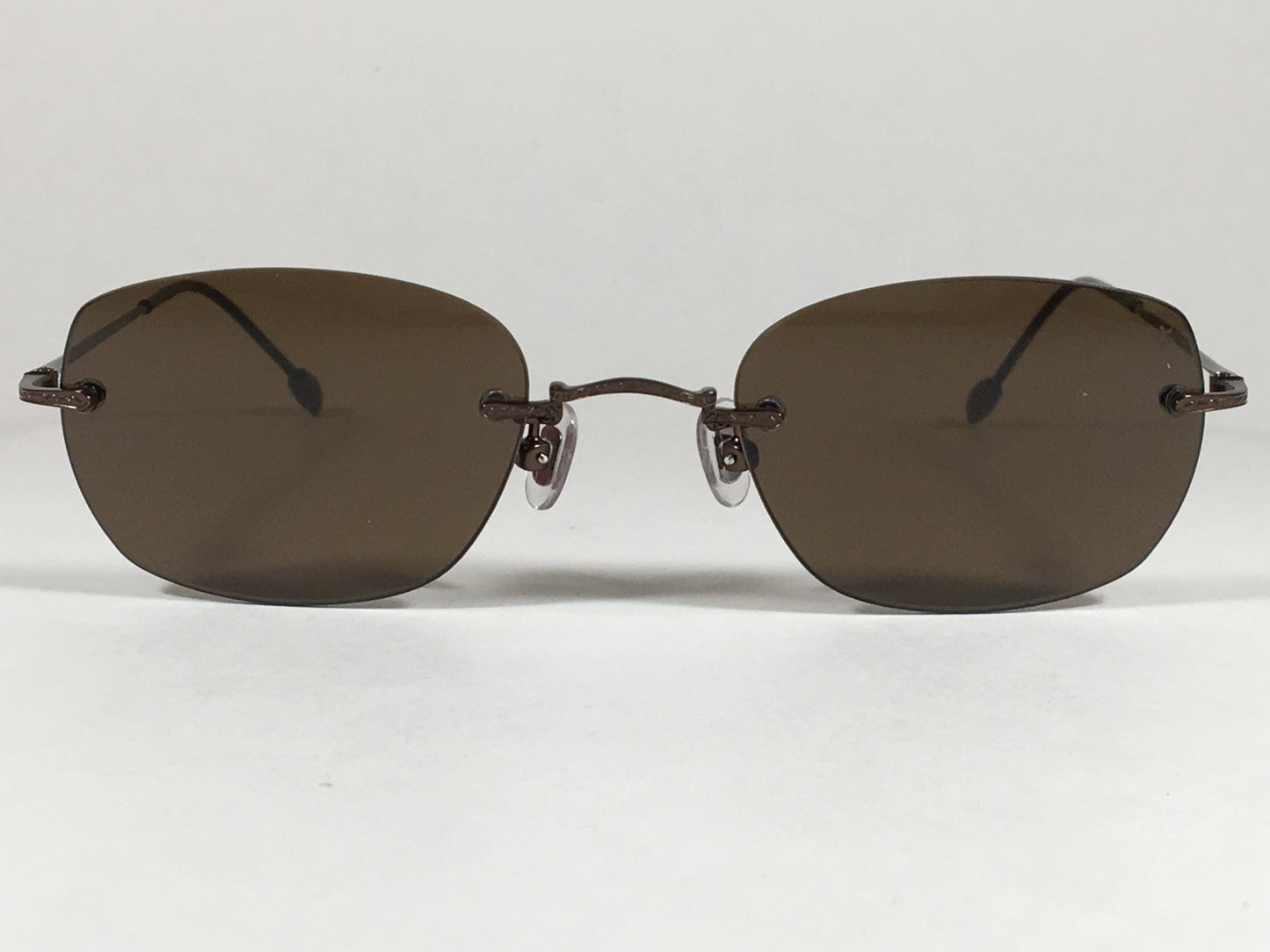 John Varvatos Mens Rimless Sunglasses Jv V793 Artisan Collection Brown Bronze - Sunglasses