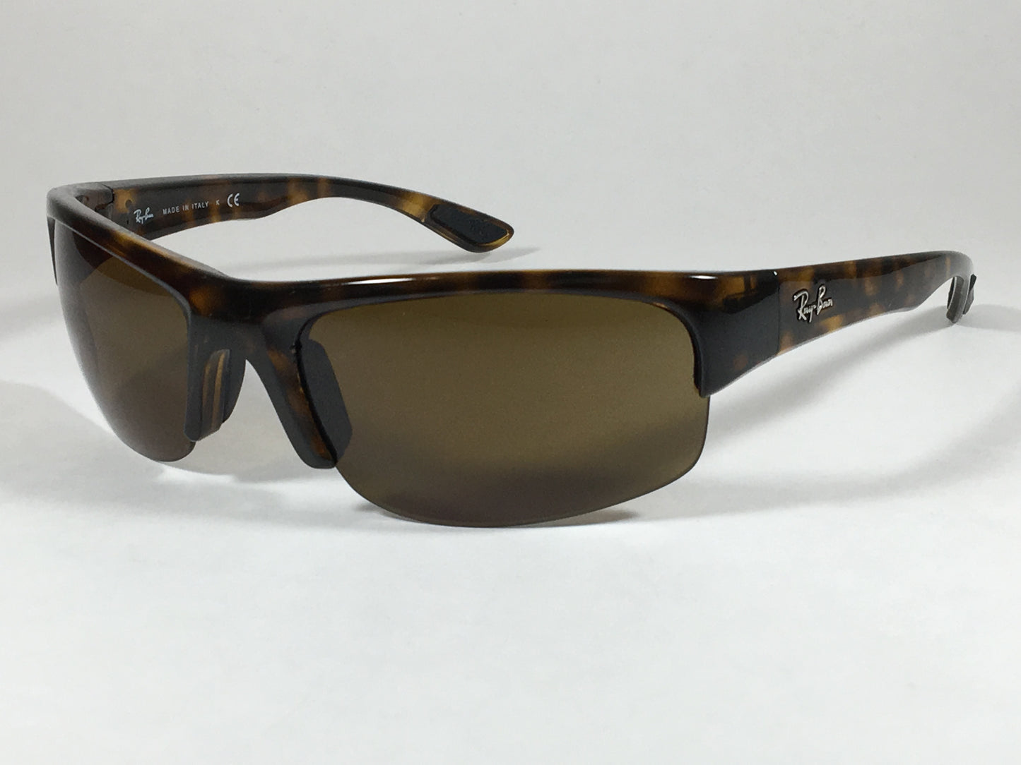 Ray-Ban Active Lifestyle Mens Sunglasses Rb4173 Sport Wrap Havana Brown Lens - Sunglasses