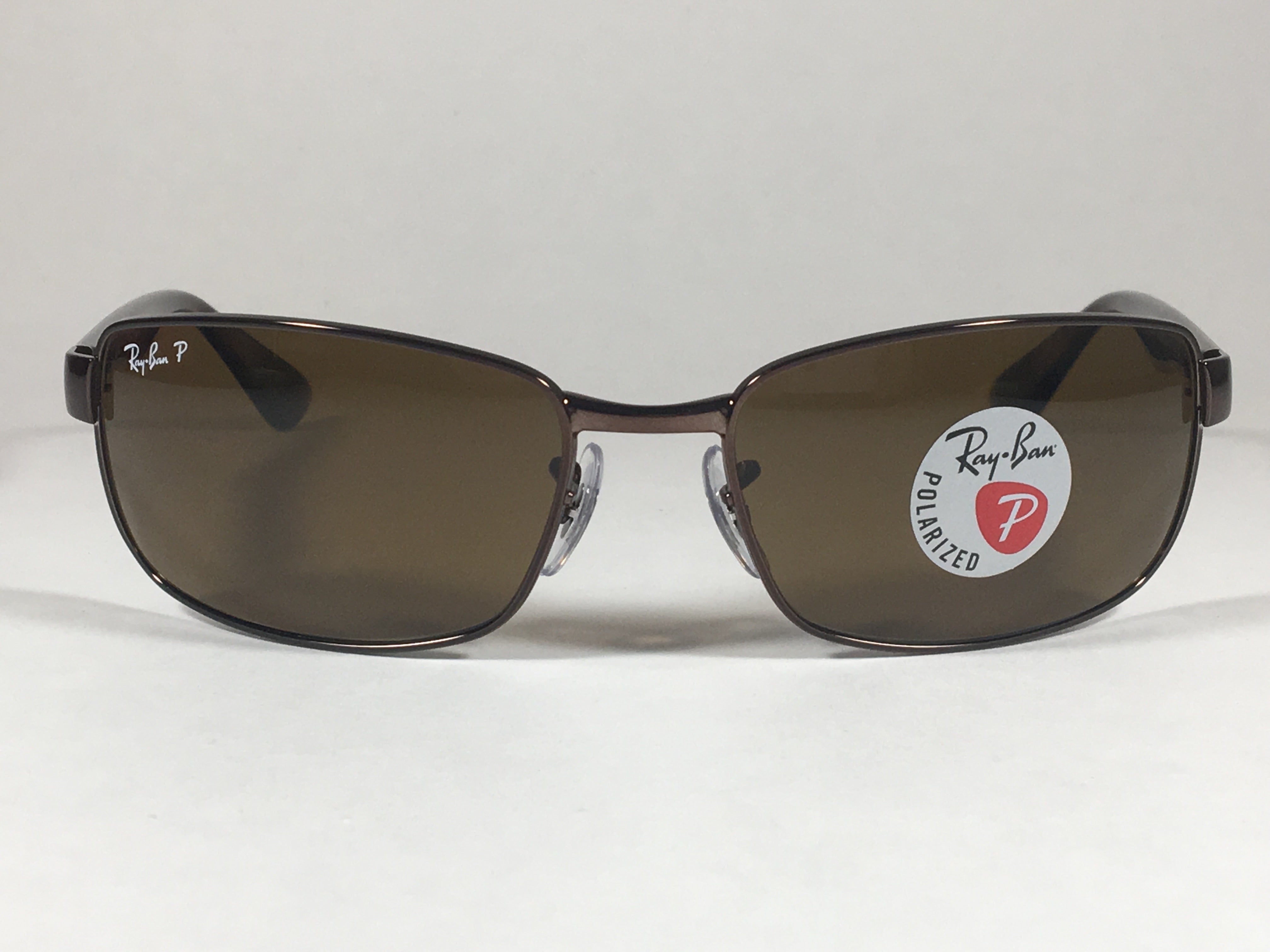 Ray Ban Polarized Rectangle Sunglasses Brown B 15 Lens RB3478 014 57 TheSunglassFashion